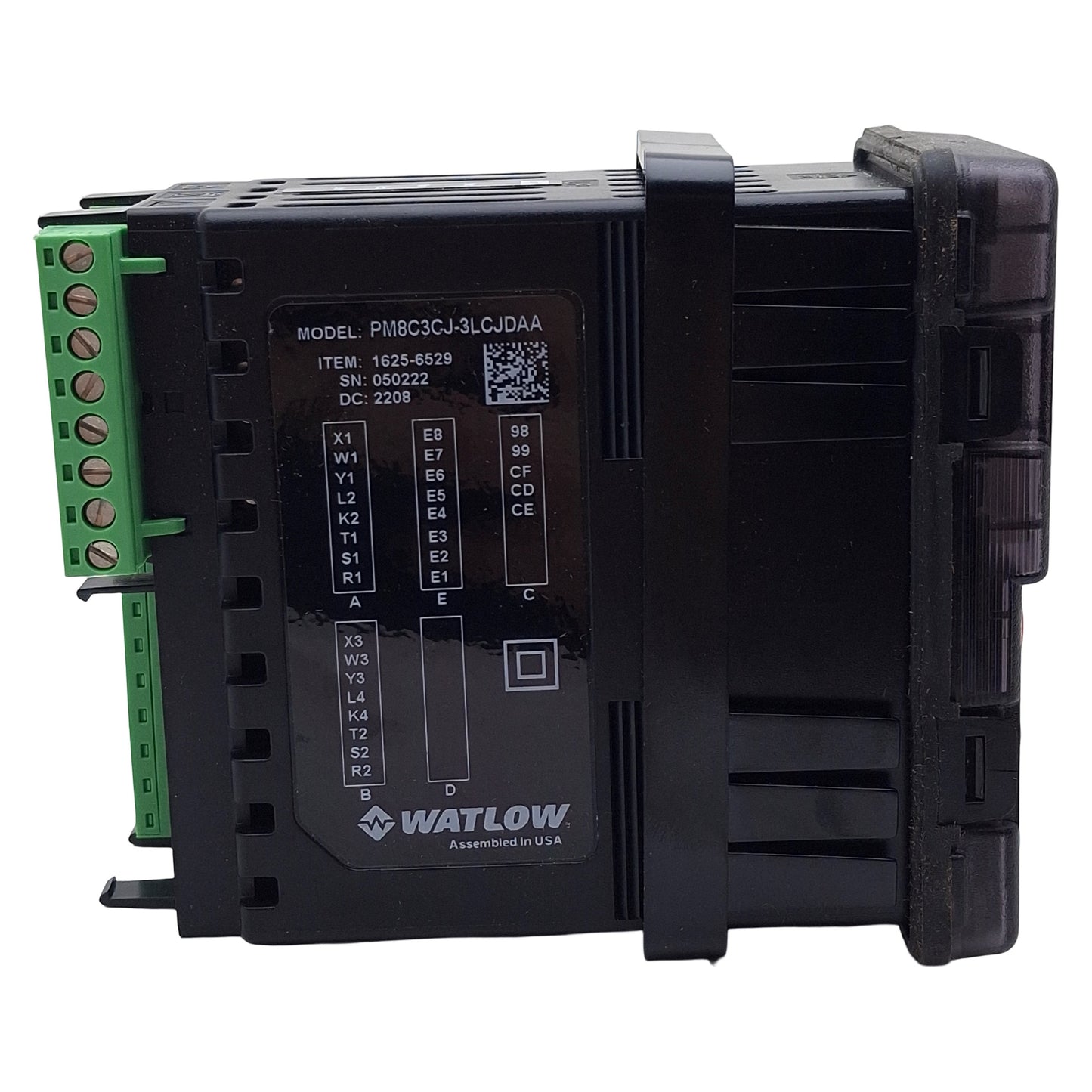 Used Watlow PM8C3CJ-3LCJDAA EZ-Zone PM Limit PID Controller, DC/Open, 5A Relay, 24VAC