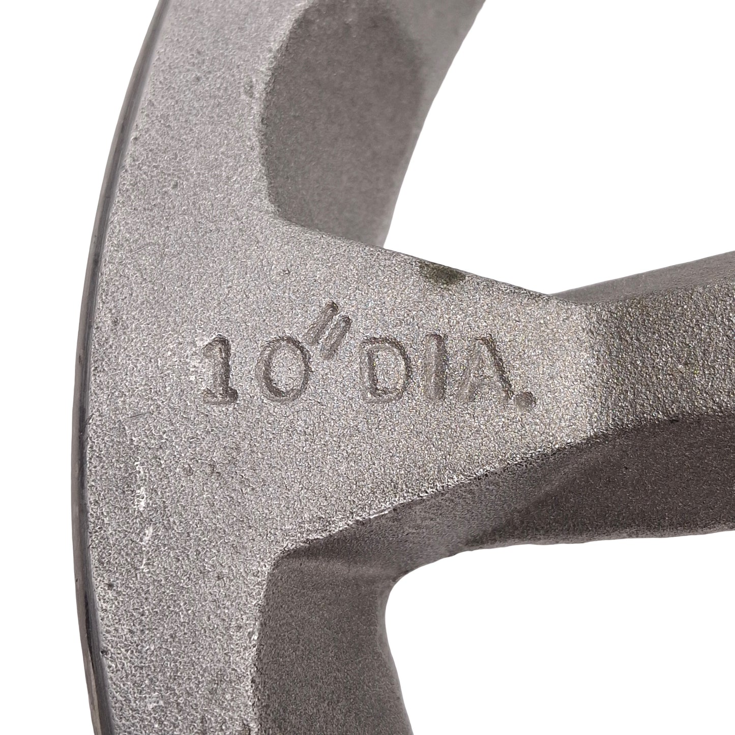 Used Balcrank 10in Aluminum Hand Wheel ø5/8in Bore, ø1.25in OD x 1/4in Lead Screw