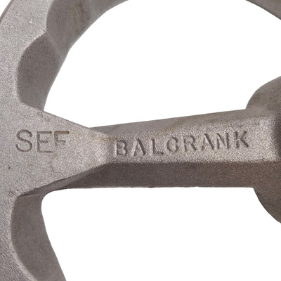 Used Balcrank 10in Aluminum Hand Wheel ø5/8in Bore, ø1.25in OD x 1/4in Lead Screw