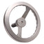 Used Balcrank 10in Aluminum Hand Wheel ø5/8in Bore, ø1.25in OD x 1/4in Lead Screw