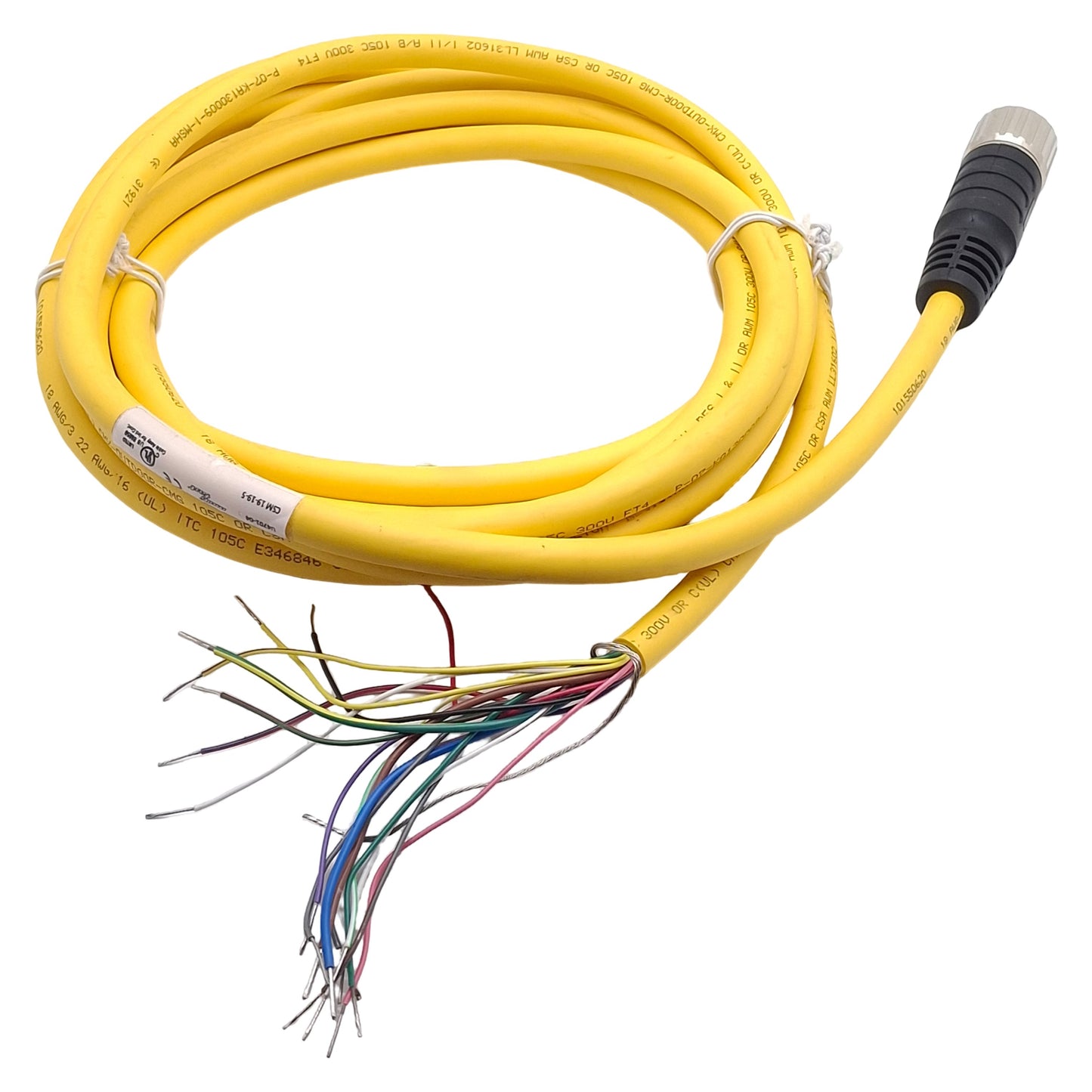 New – Open box Turck CSM 19-19-5 Actuator and Sensor Cordset, 19-Pin M27 MultiFast Male, 5m