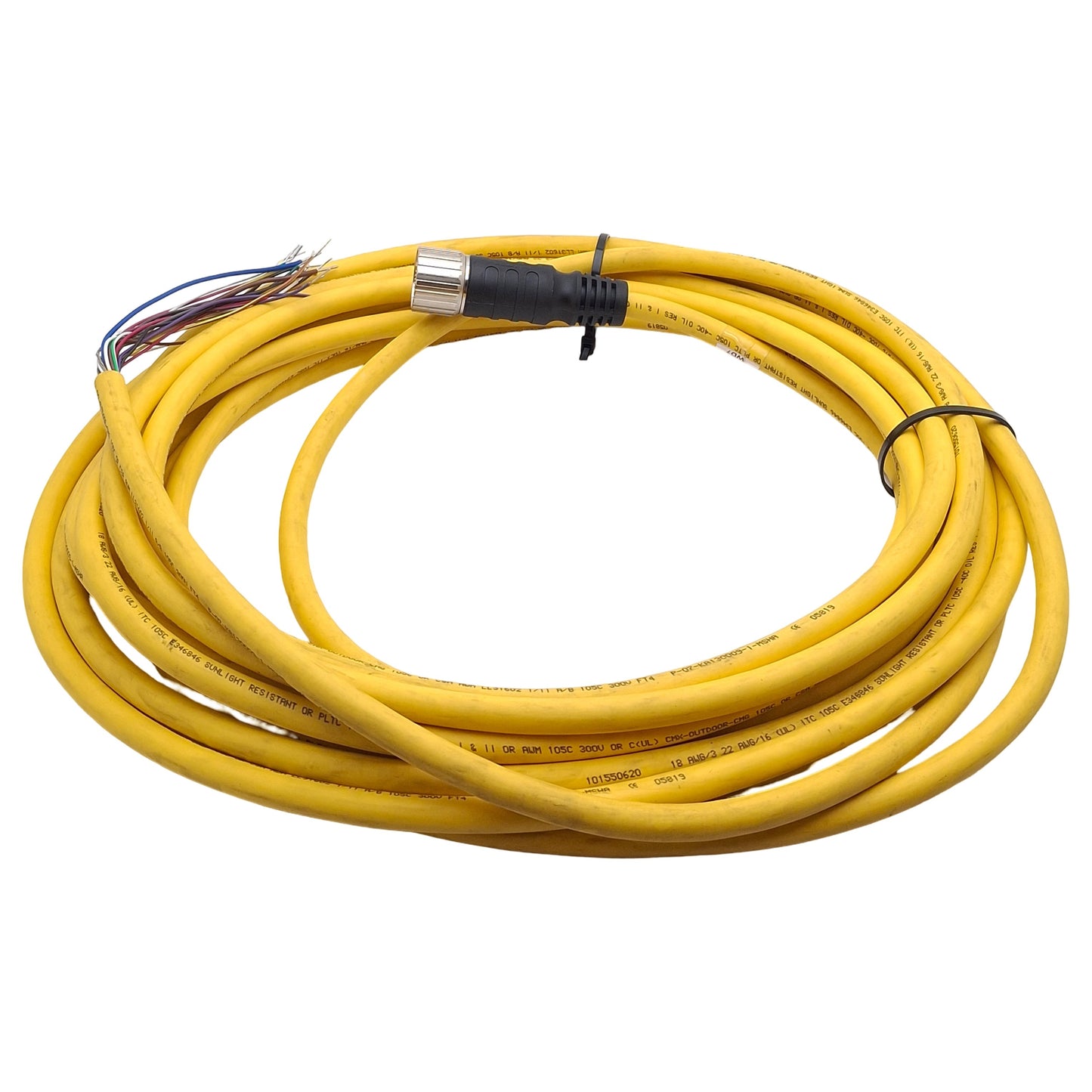 Used Turck CSM 19-19-10 Actuator and Sensor Cordset, 19-Pin M27 MultiFast Male, 10m