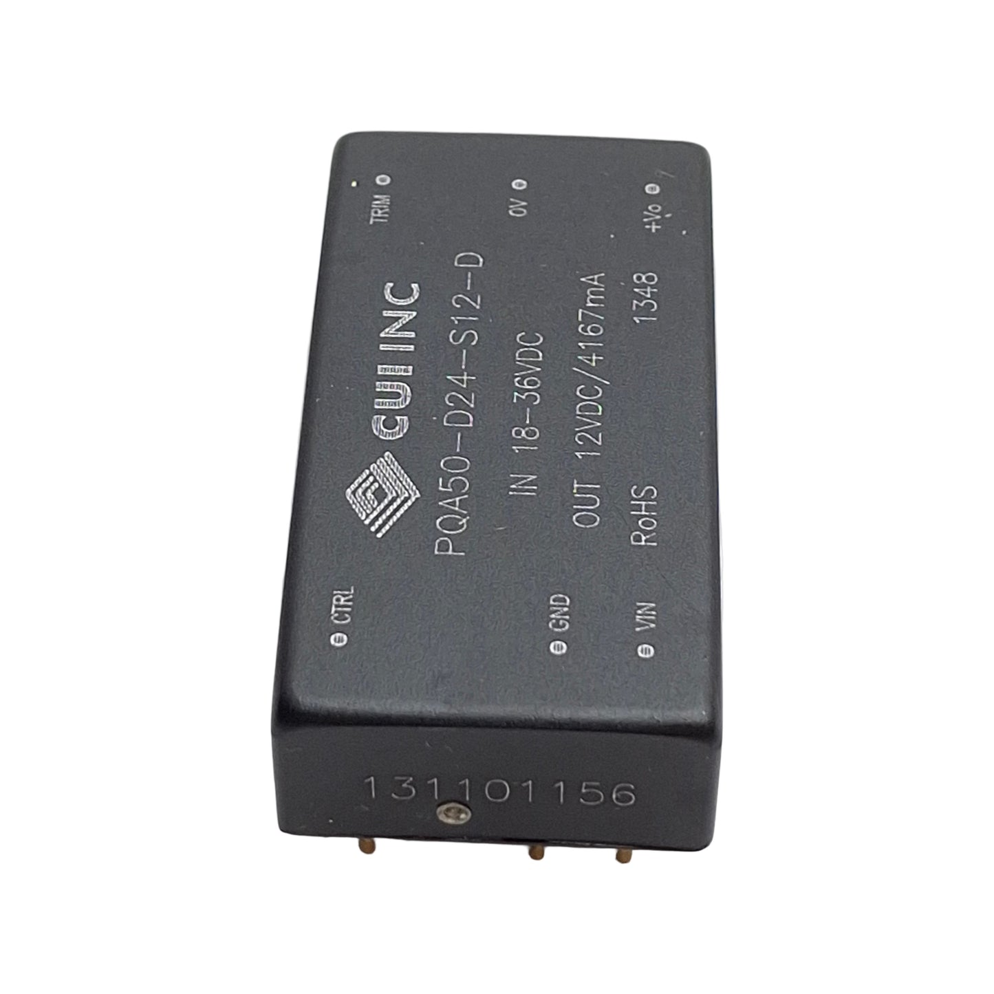 New – Open box CUI PQA50-D24-S12-D DC-DC Converter Power Supply 18-36VDC In, 12VDC 4.1A 50W Out