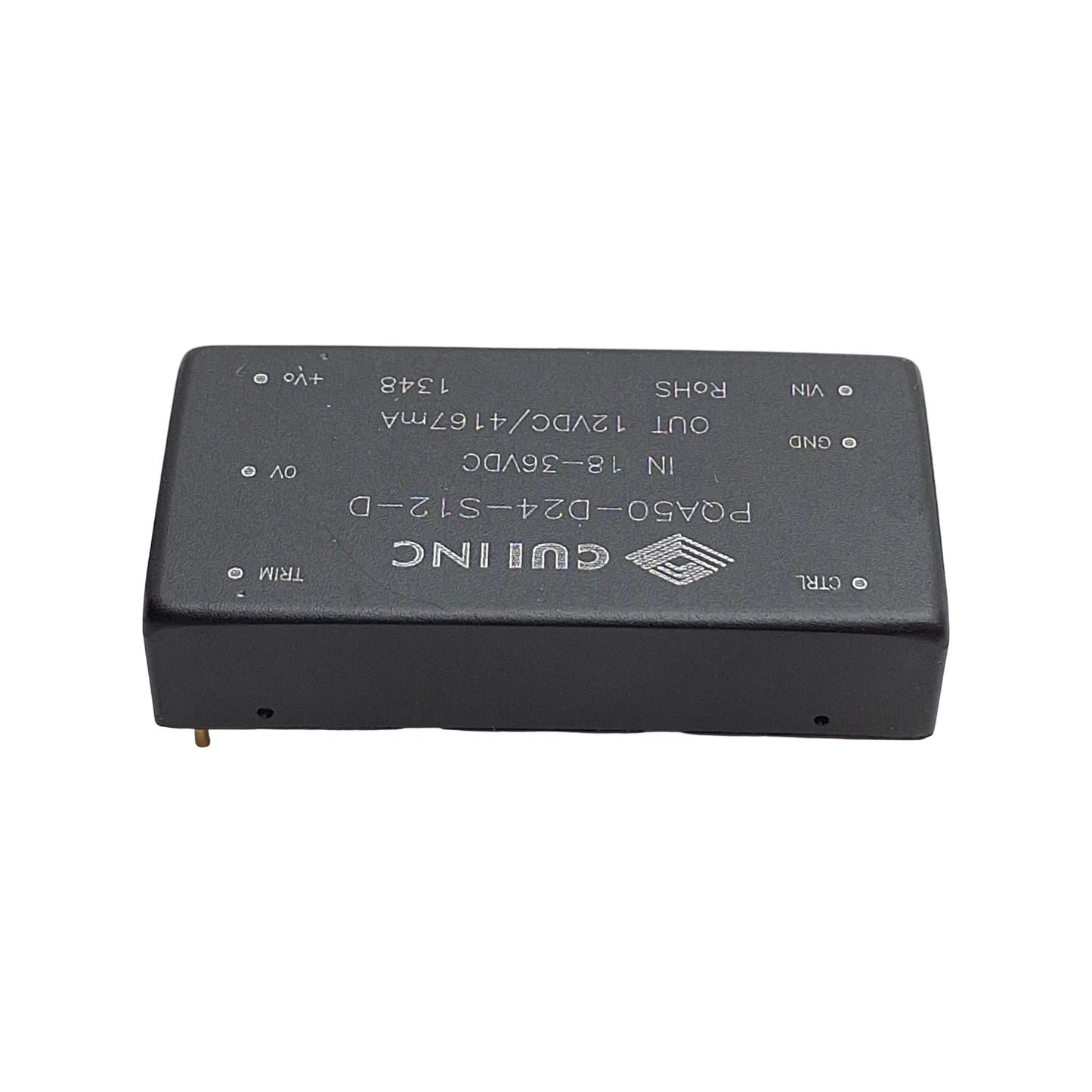 New – Open box CUI PQA50-D24-S12-D DC-DC Converter Power Supply 18-36VDC In, 12VDC 4.1A 50W Out