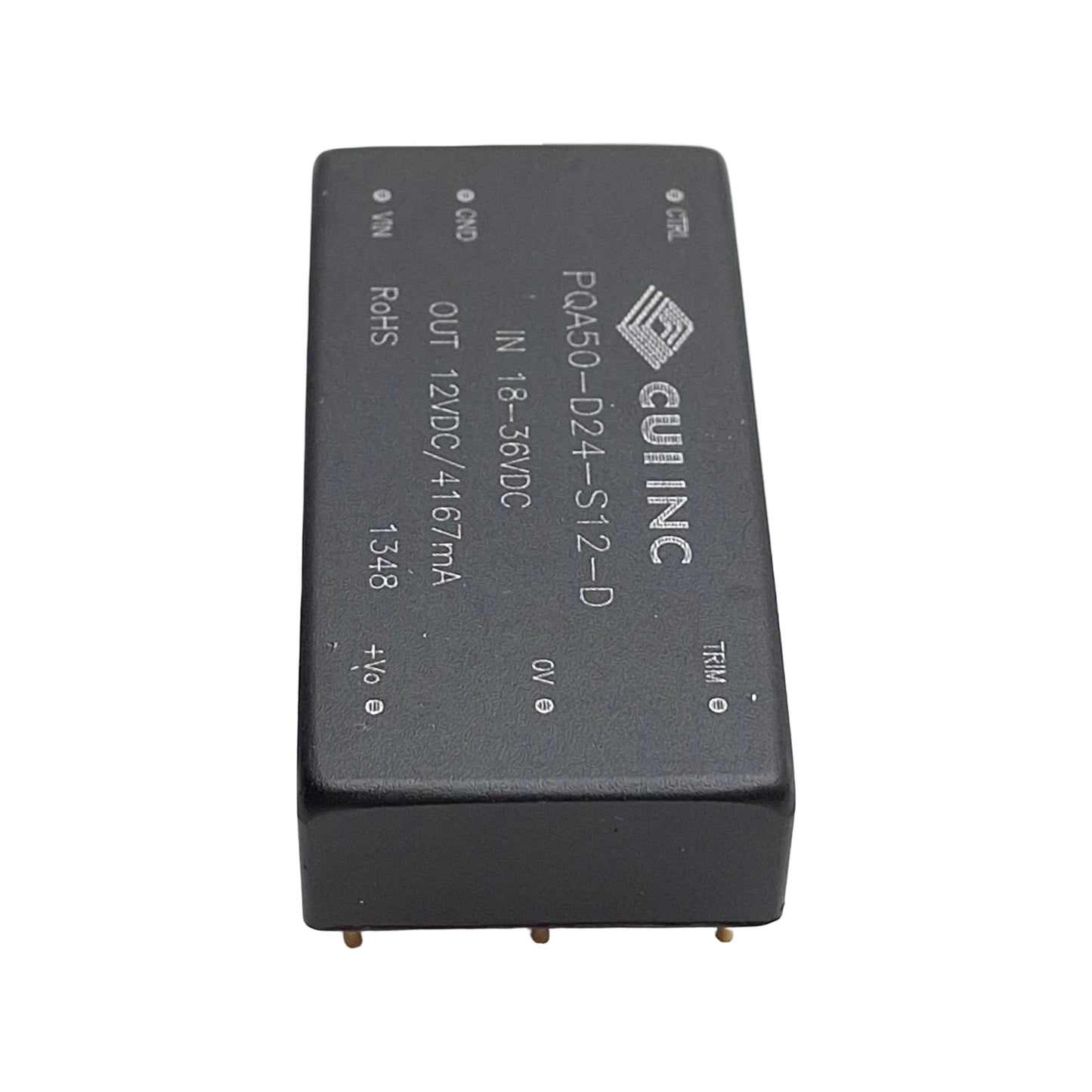 New – Open box CUI PQA50-D24-S12-D DC-DC Converter Power Supply 18-36VDC In, 12VDC 4.1A 50W Out