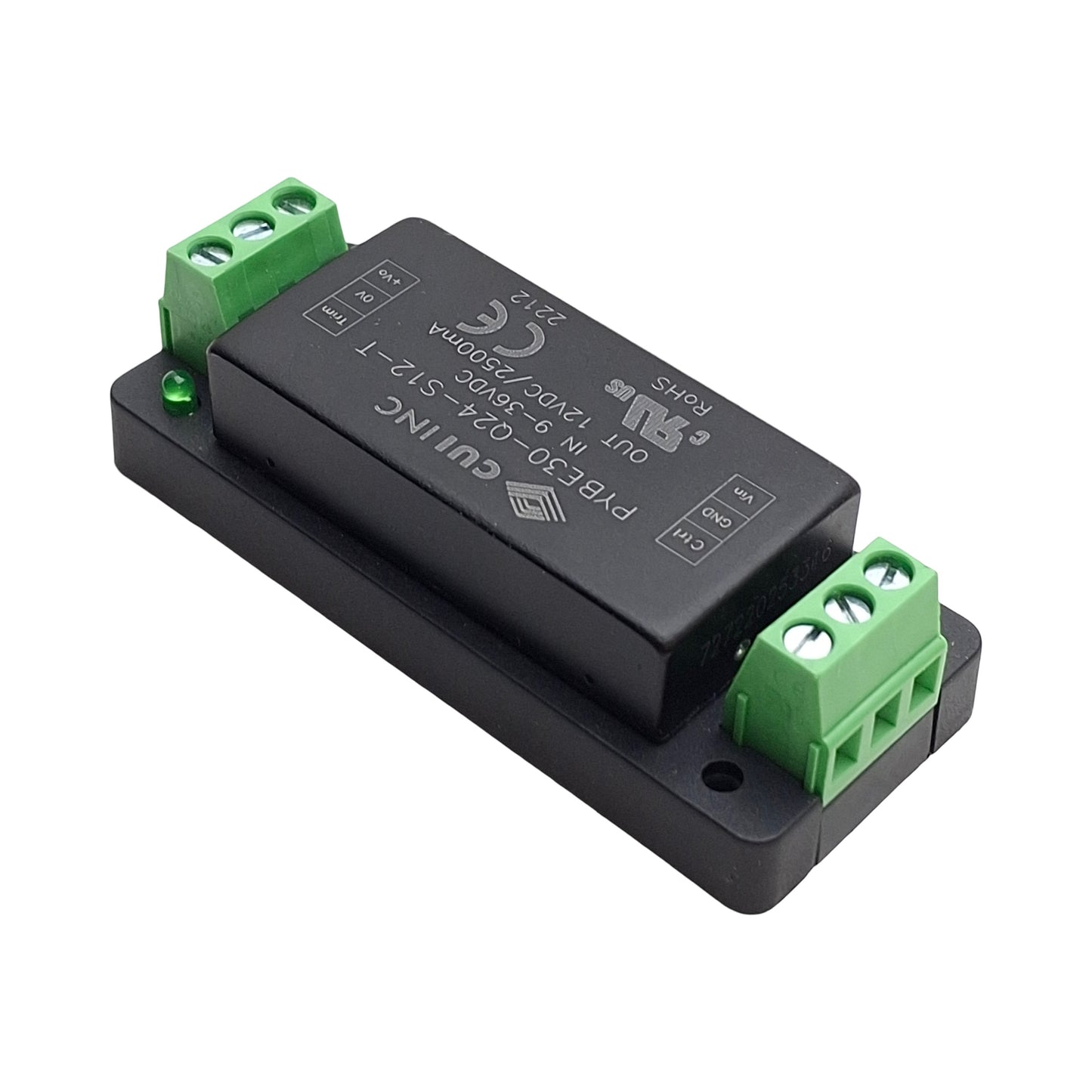 New – Open box CUI PYBE30-Q24-S12-T DC-DC Converter Power Supply 9-36VDC, 12VDC 2.5A Output 30W