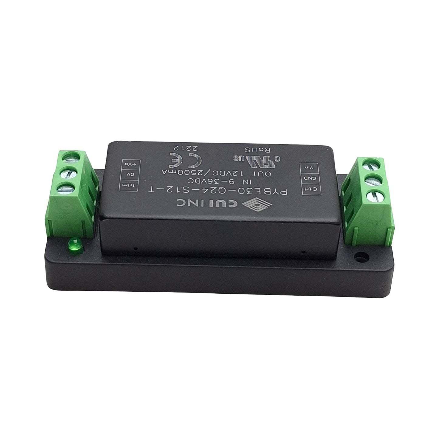 New – Open box CUI PYBE30-Q24-S12-T DC-DC Converter Power Supply 9-36VDC, 12VDC 2.5A Output 30W