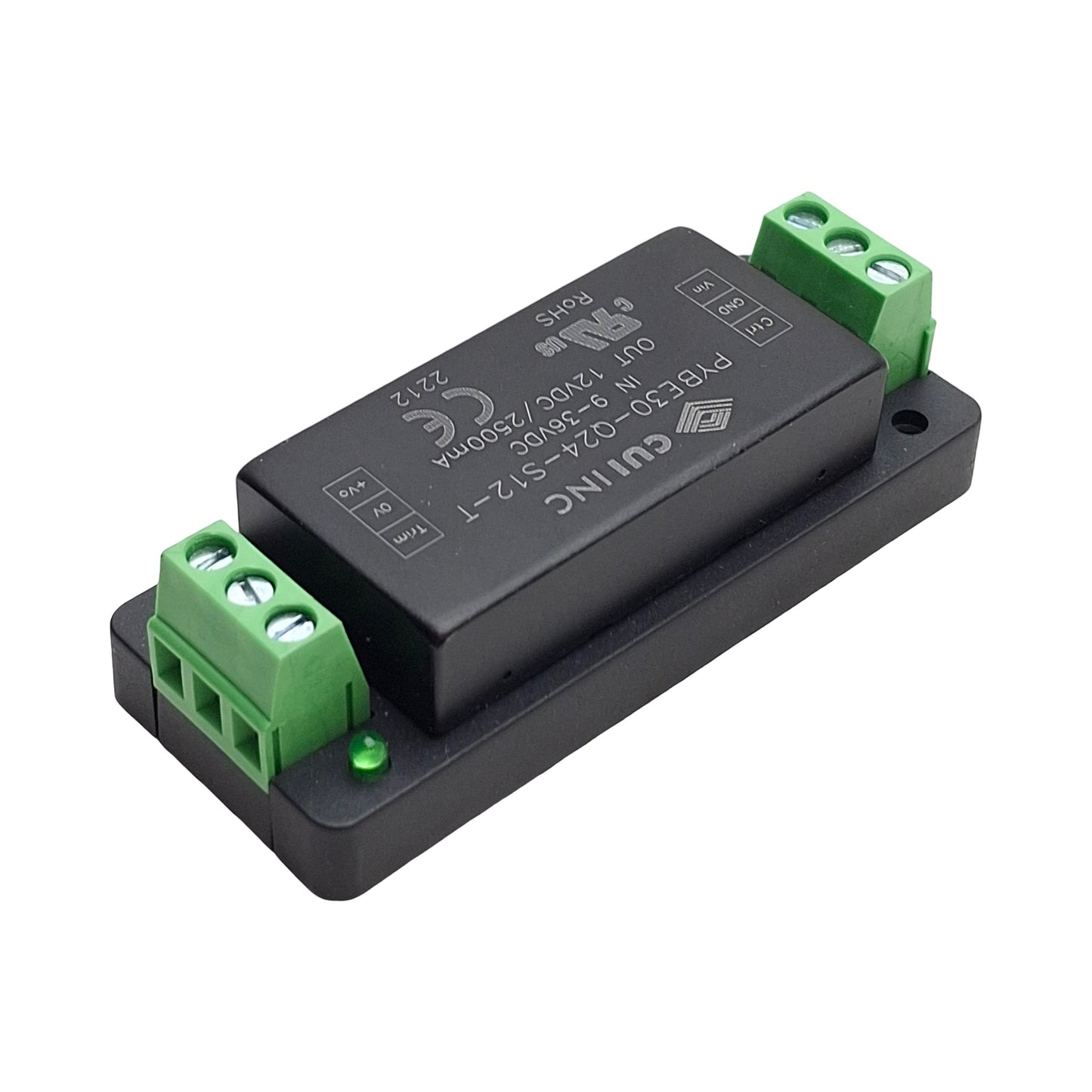 New – Open box CUI PYBE30-Q24-S12-T DC-DC Converter Power Supply 9-36VDC, 12VDC 2.5A Output 30W