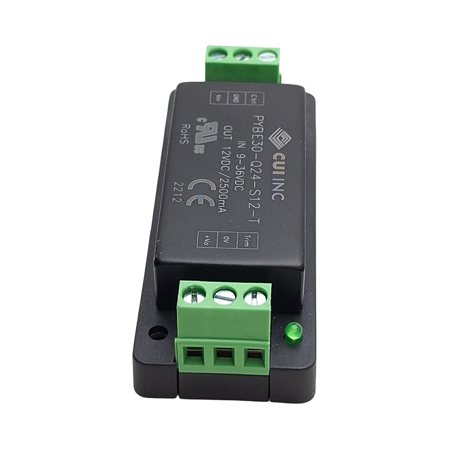 New – Open box CUI PYBE30-Q24-S12-T DC-DC Converter Power Supply 9-36VDC, 12VDC 2.5A Output 30W