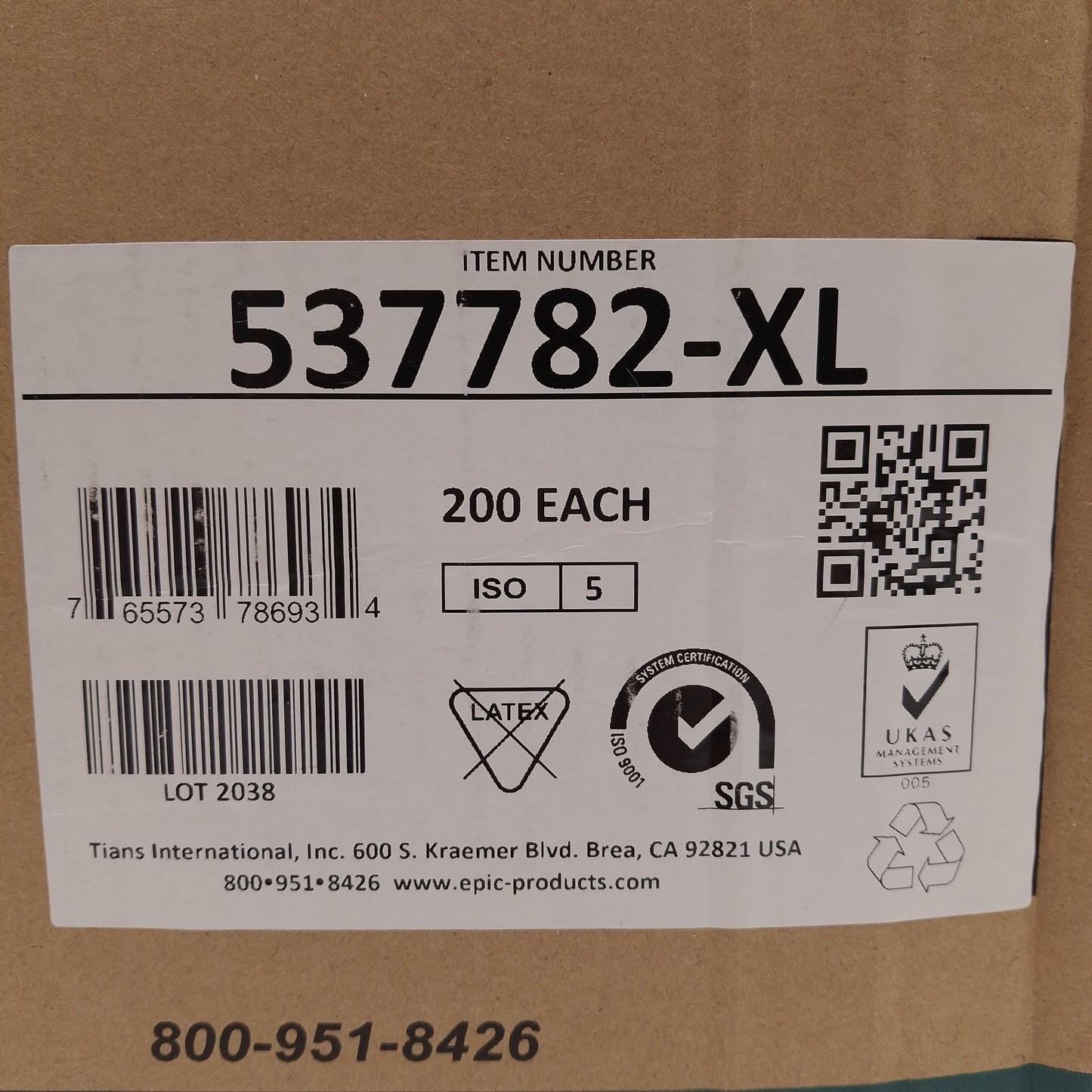 Used Box of 200 Epic 537782-XL SafeTrack Shoe Covers, Skid Resistant, Size XL, Blue