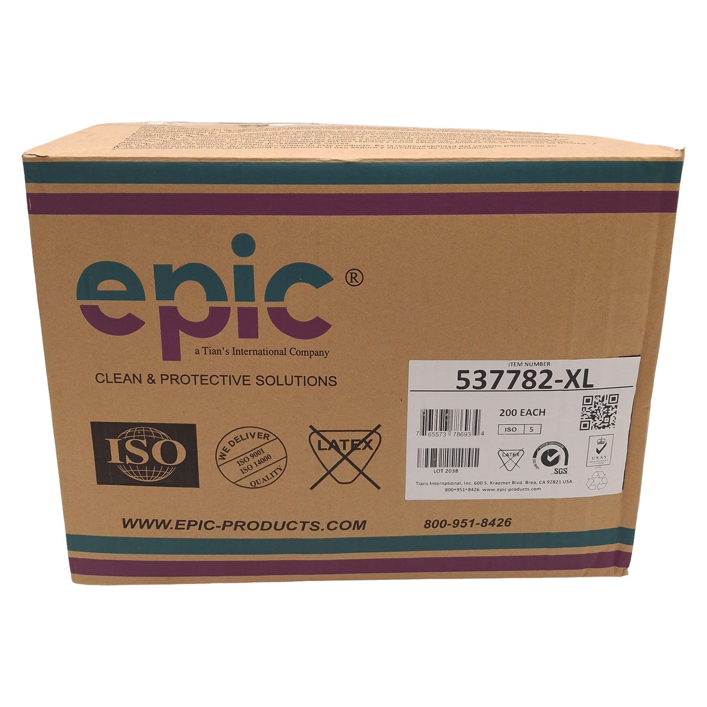 Used Box of 200 Epic 537782-XL SafeTrack Shoe Covers, Skid Resistant, Size XL, Blue