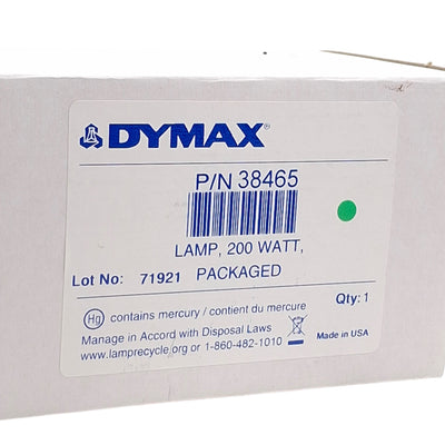 New Dymax 38465 Replacement UV Bulb for BlueWave 200 Light Curing System 200W