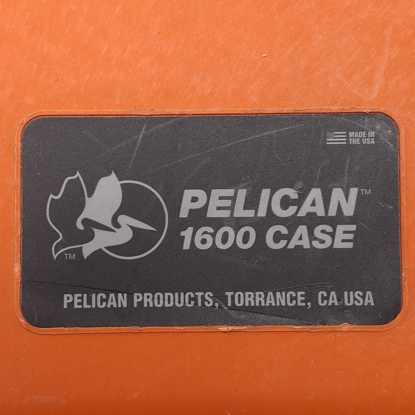 Used Pelican 1600 Protector Case, Orange, 21.51 x 16.54 x 7.99in Interior *Used Foam*