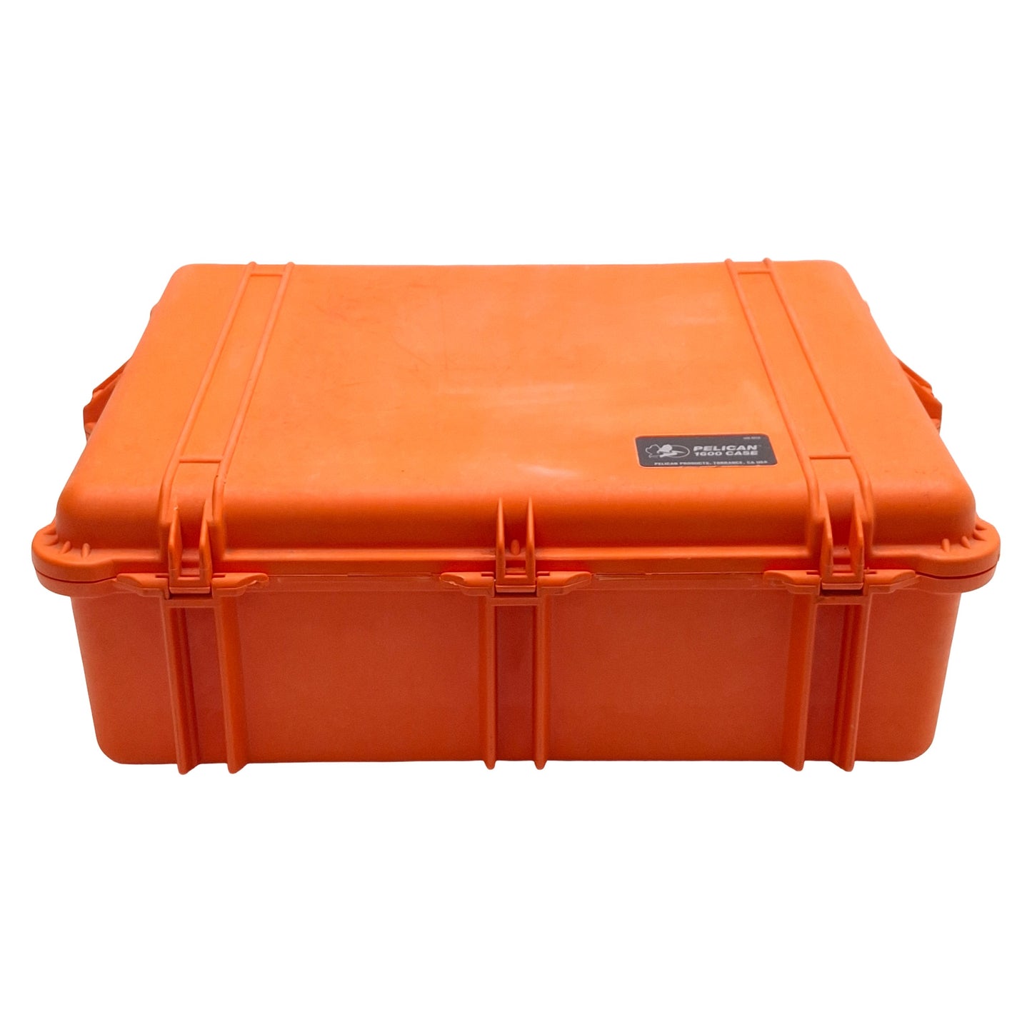 Used Pelican 1600 Protector Case, Orange, 21.51 x 16.54 x 7.99in Interior *Used Foam*