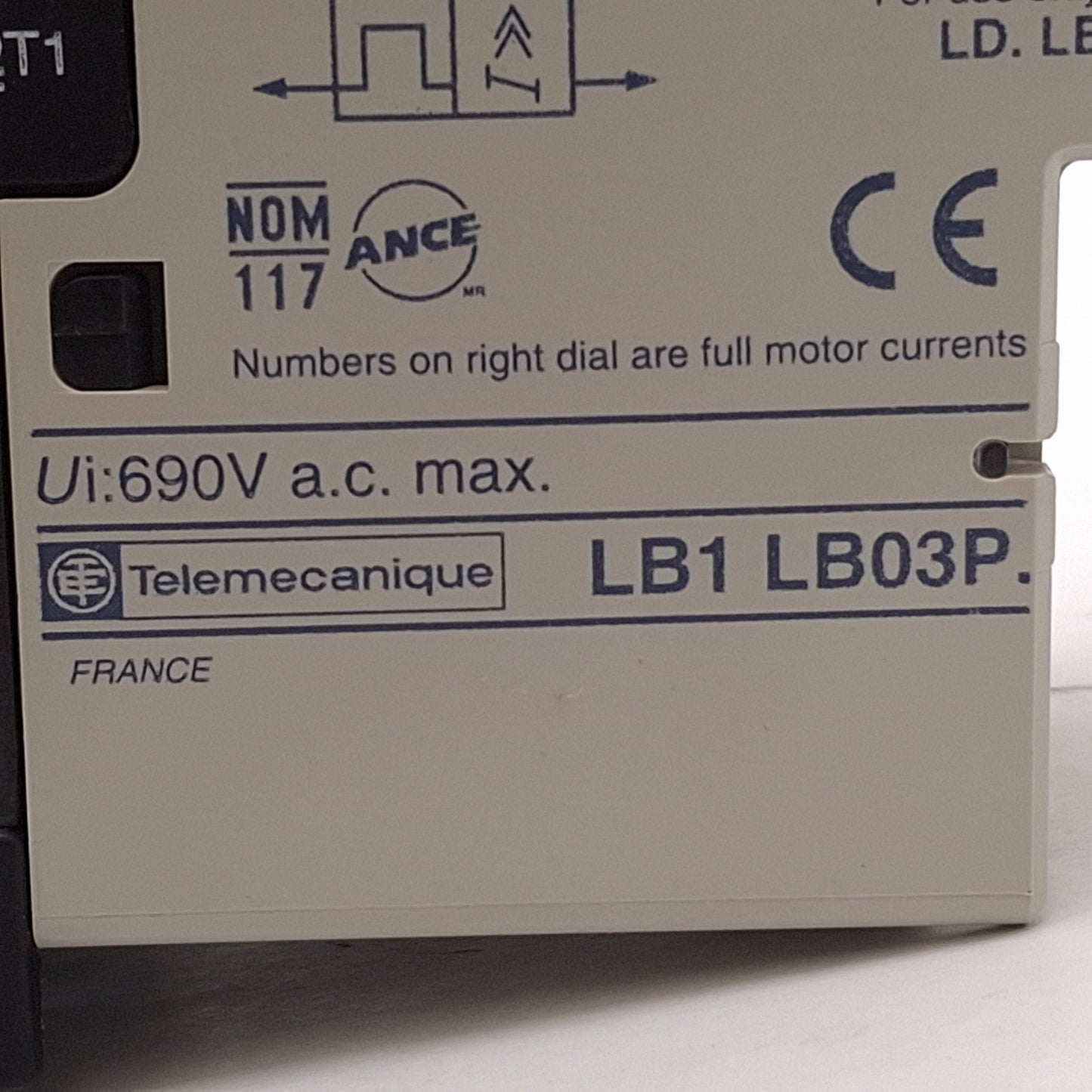 Used Schneider Electric LB1LB03P LD1LB030 Motor Starter, 6-10A, 115-120VAC Coil