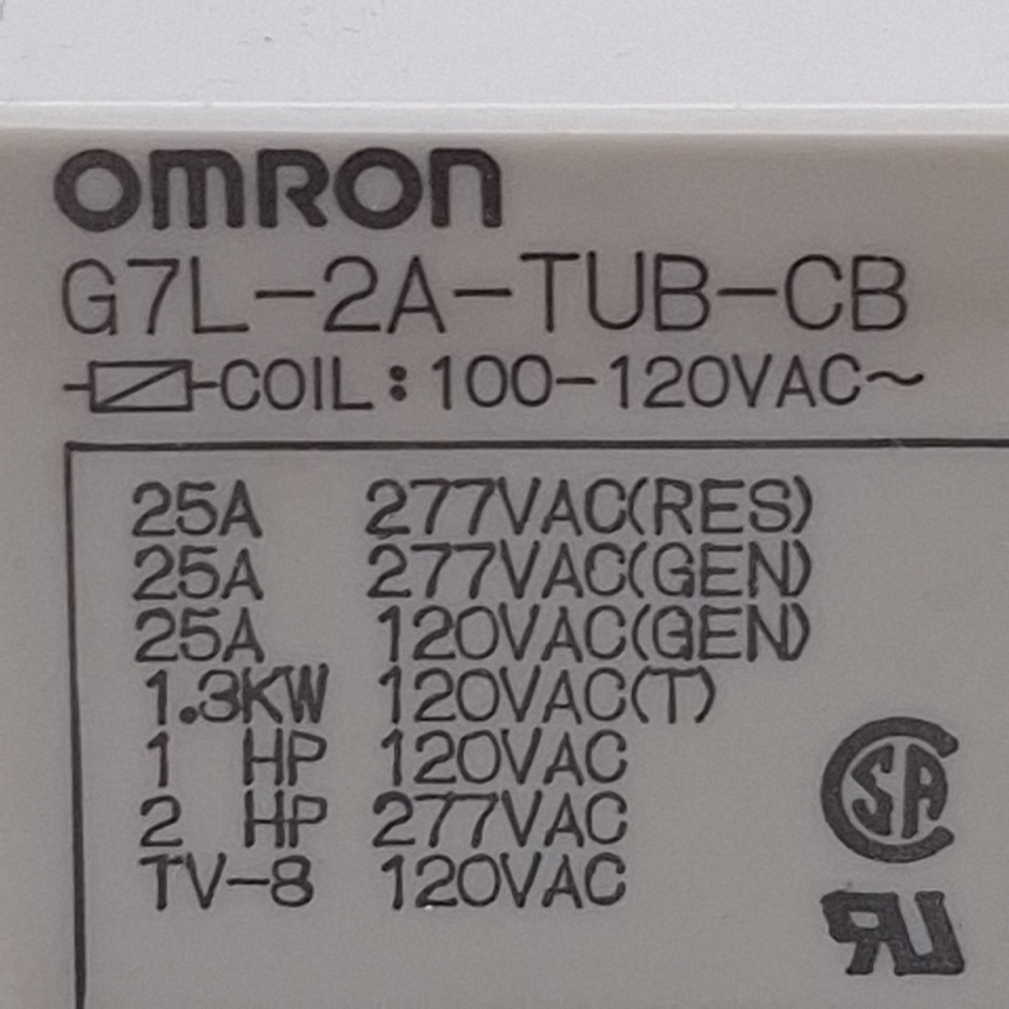 Used Lot of 3 Omron G7L-2A-TUB-CB Relay Square, DPST-NO, 2-Poles, 100-120VAC Coil