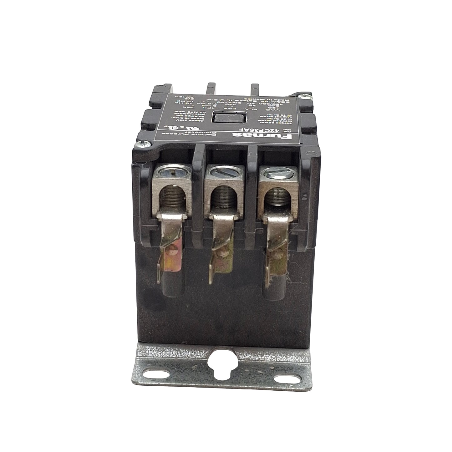 Used Furnas 42CF35AF DIN Rail Contactor, 3-Pole, 40A 600VAC, 110/120VAC Coil