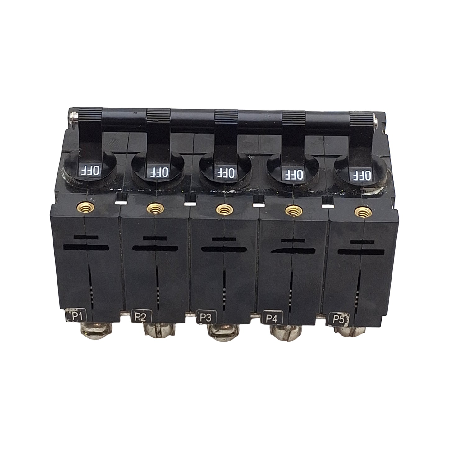 Used Carling AA5-X0-00-310-4D1-C Circuit Breaker , 5-Pole, 277VAC/80VDC, 10 Amps