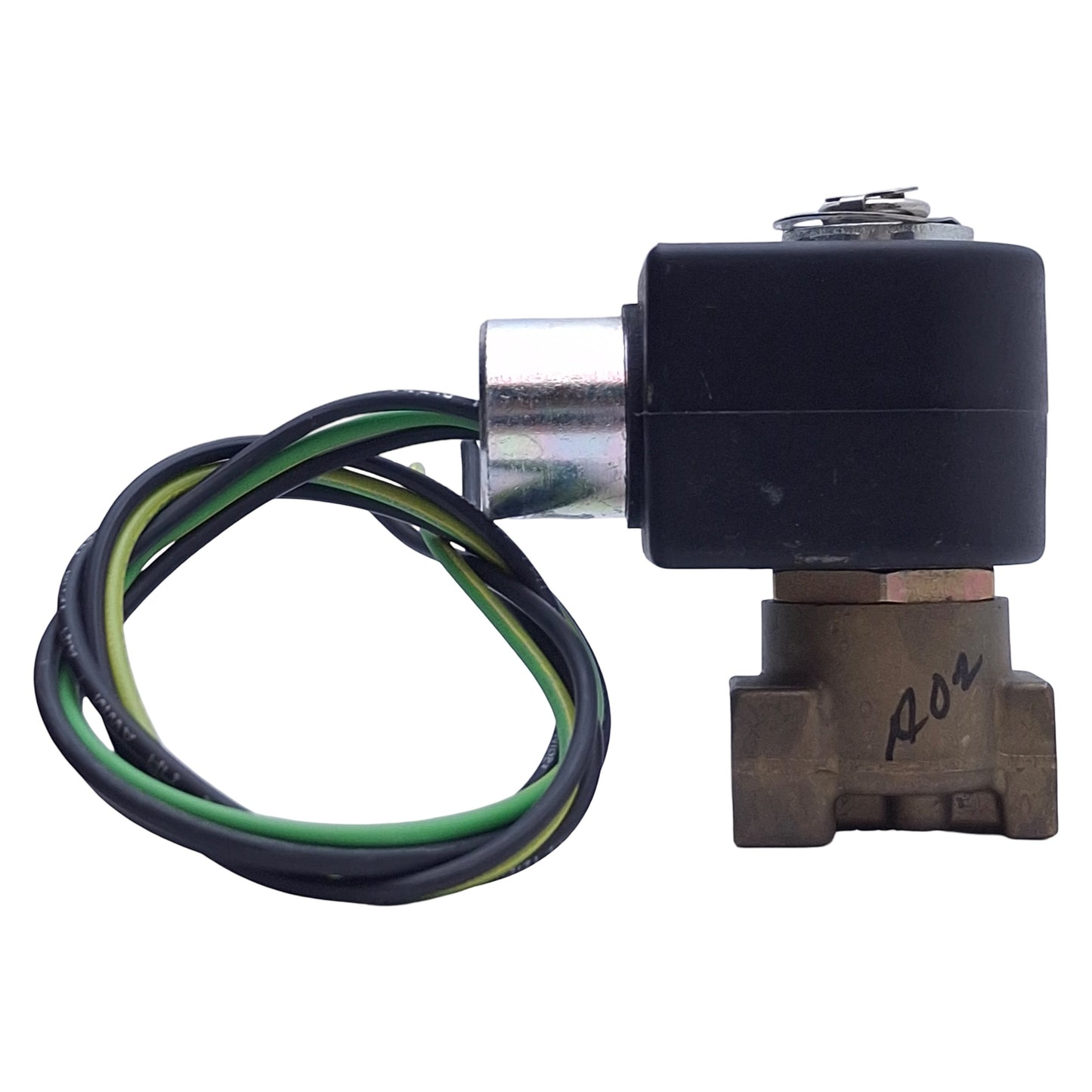 Used Parker 04F20O2118ACF4C05 Solenoid Valve, 2-Way, 300psi, 1/4 NPT, 100-120VAC Coil