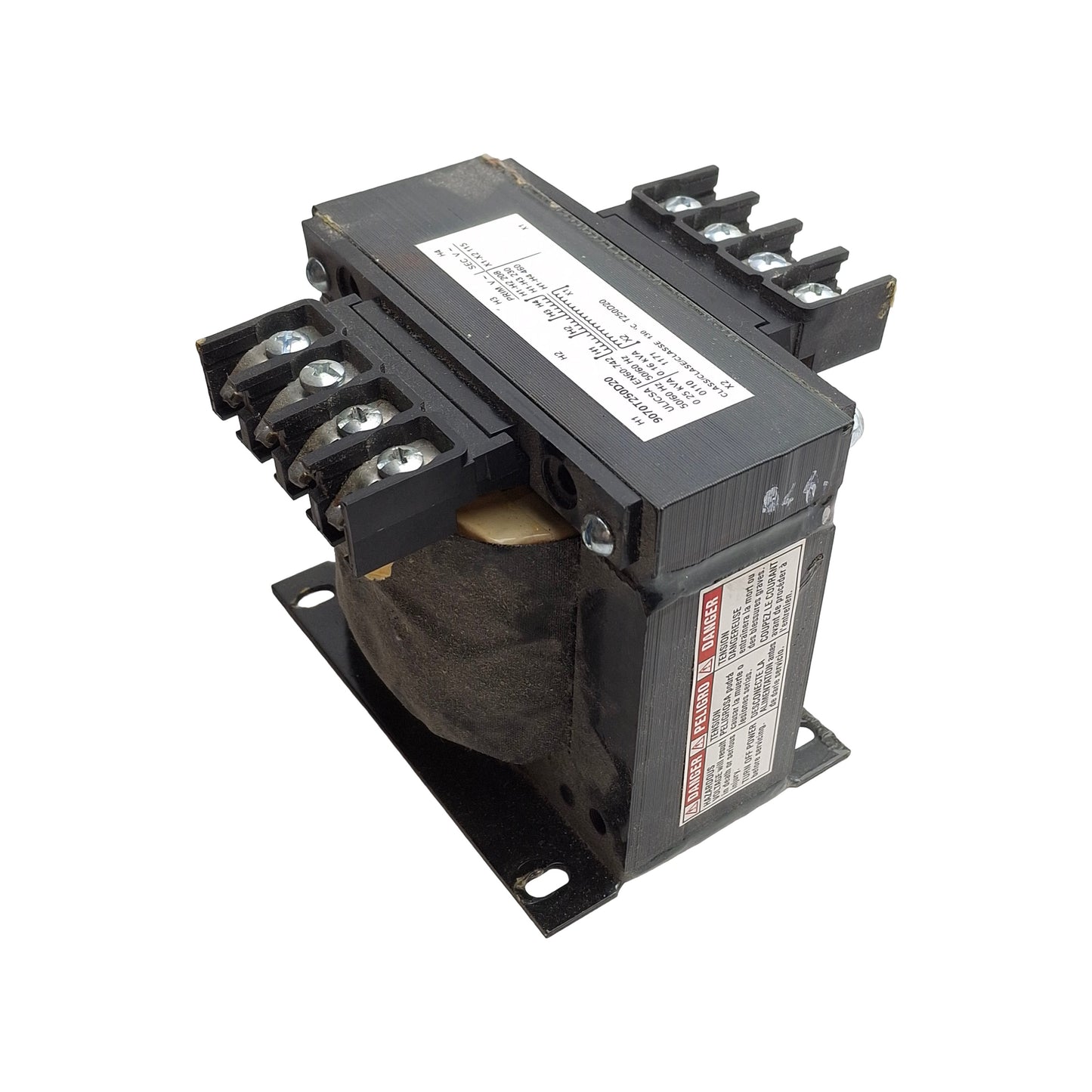 Used Square D 9070T250D20 Control Transformer 208/230/460VAC Pri, 115VAC 2nd, 250VA