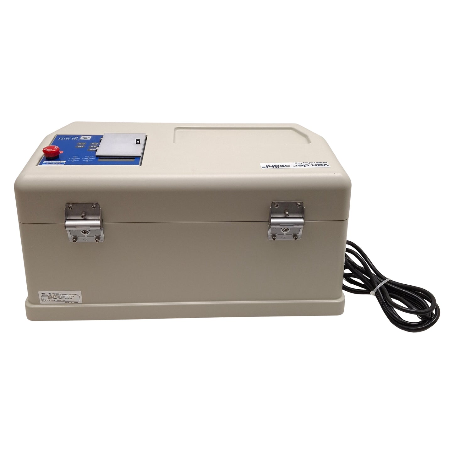 Used Van Der Stahl MS-451PV Medical Pouch Sealer, 10 x 450mm Seal, 140-400°F, 110VAC