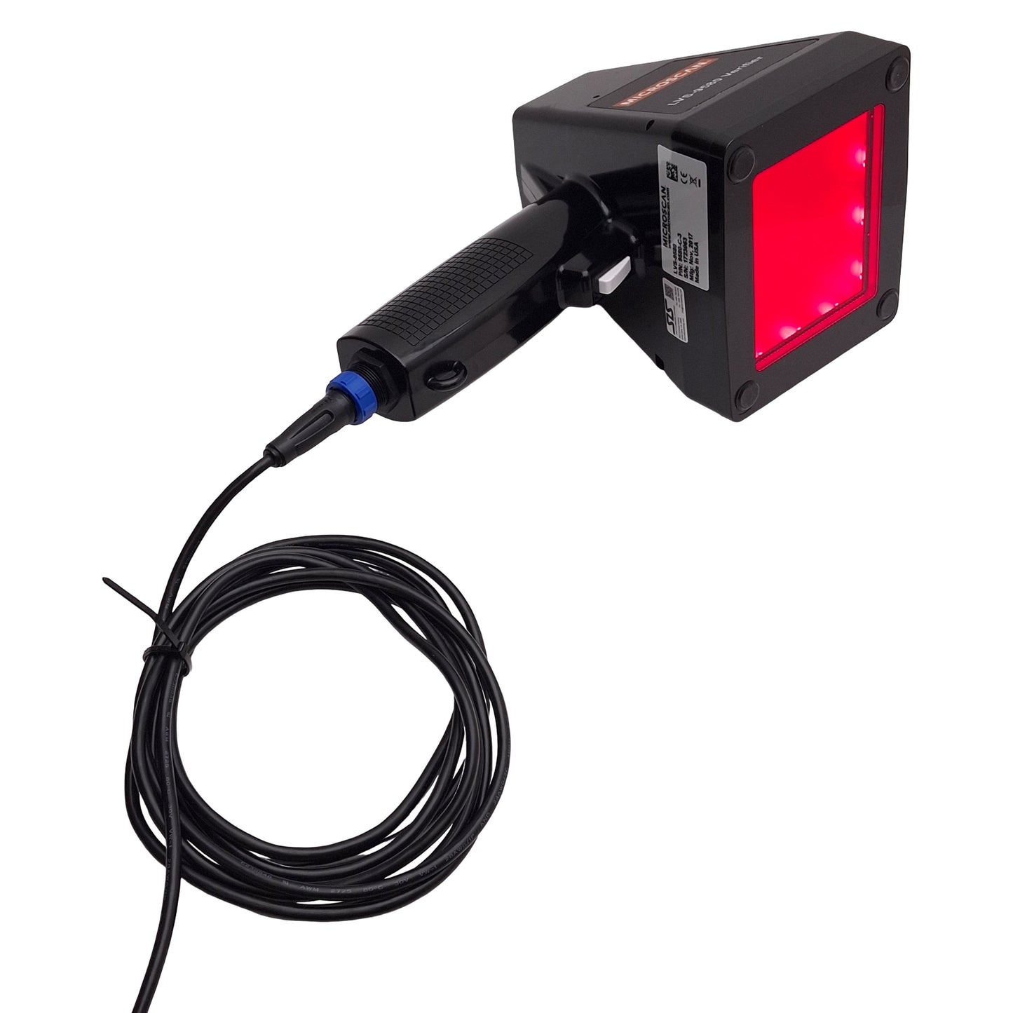 Used Microscan LVS-9580 Handheld 1D & 2D Barcode Verifier, Red 660nm, 5MP, USB, 5VDC