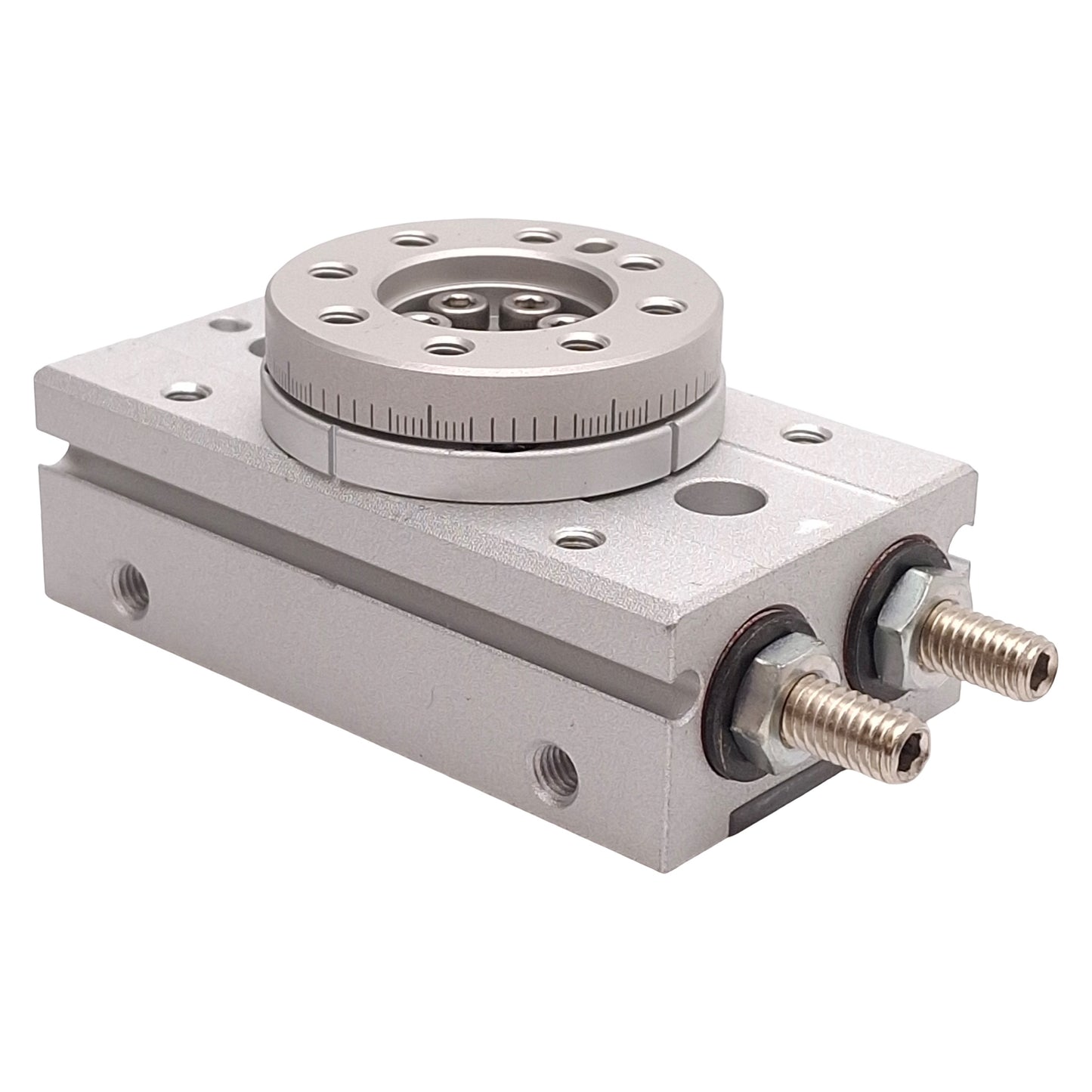 Used SMC MSQB7A Pneumatic Rotary Table, ø12mm Bore, 0-190° Rotation, 0.7MPa, M5x0.8