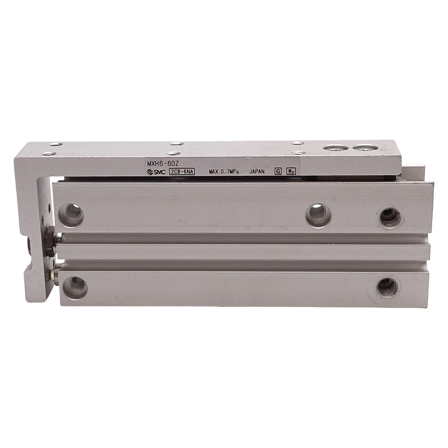 Used SMC MXH6-60Z Compact Slide Table, ø6mm Bore, 60mm Stroke, 0.7MPa, M5x0.8 Ports
