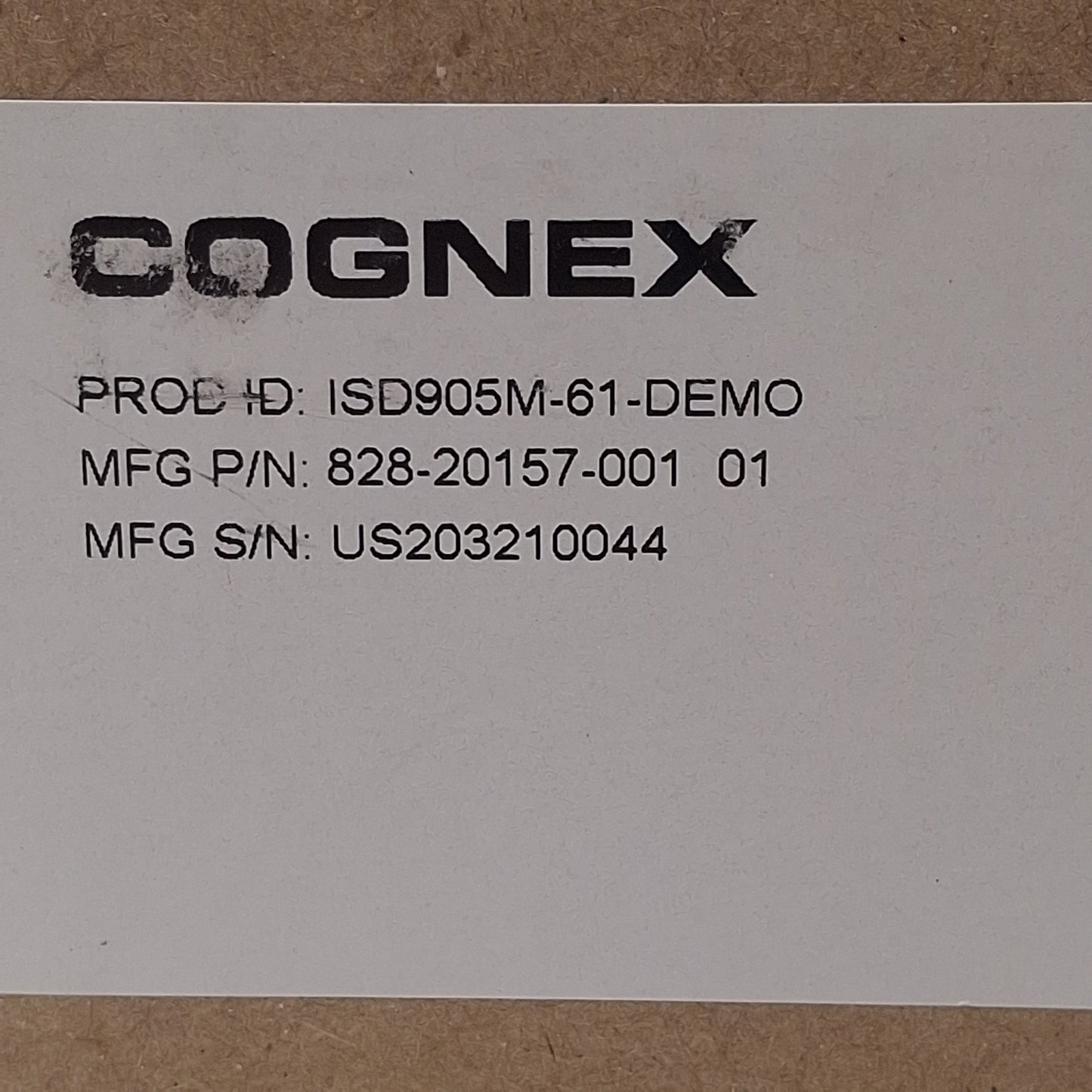 New – Open box Cognex ISD905M-61-DEMO In-Sight Vision System, 2/3in CMOS, 5MP, 24VDC, C-Mount