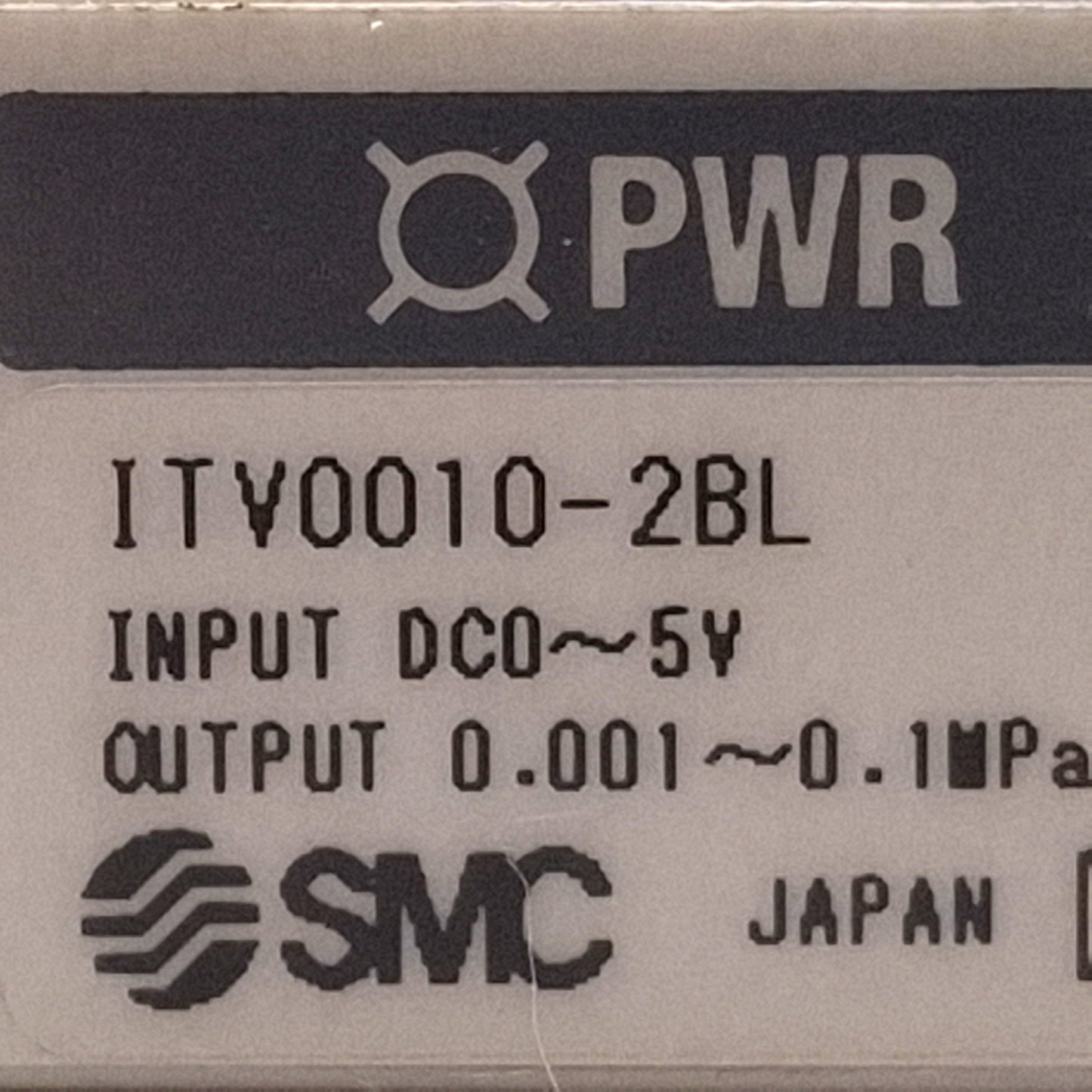 Used SMC ITV0010-2BL Electro-Pneumatic Regulator, 0.001-0.1MPa Set, 0-5VDC Input