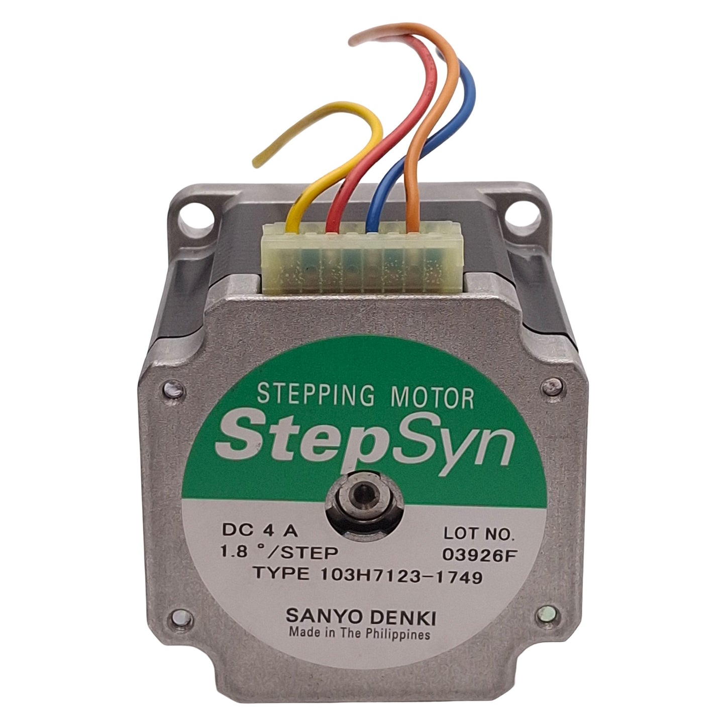 Used Sanyo Denki 103H7123-1749 StepSyn Stepper Motor, 1.8°/step, 4A DC, NEMA 23