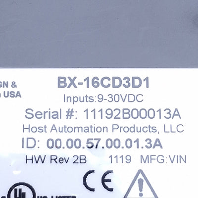Used Automation Direct BX-16CD3D1 BRX Discrete Combo Module, 8-Inputs, 8-Outputs