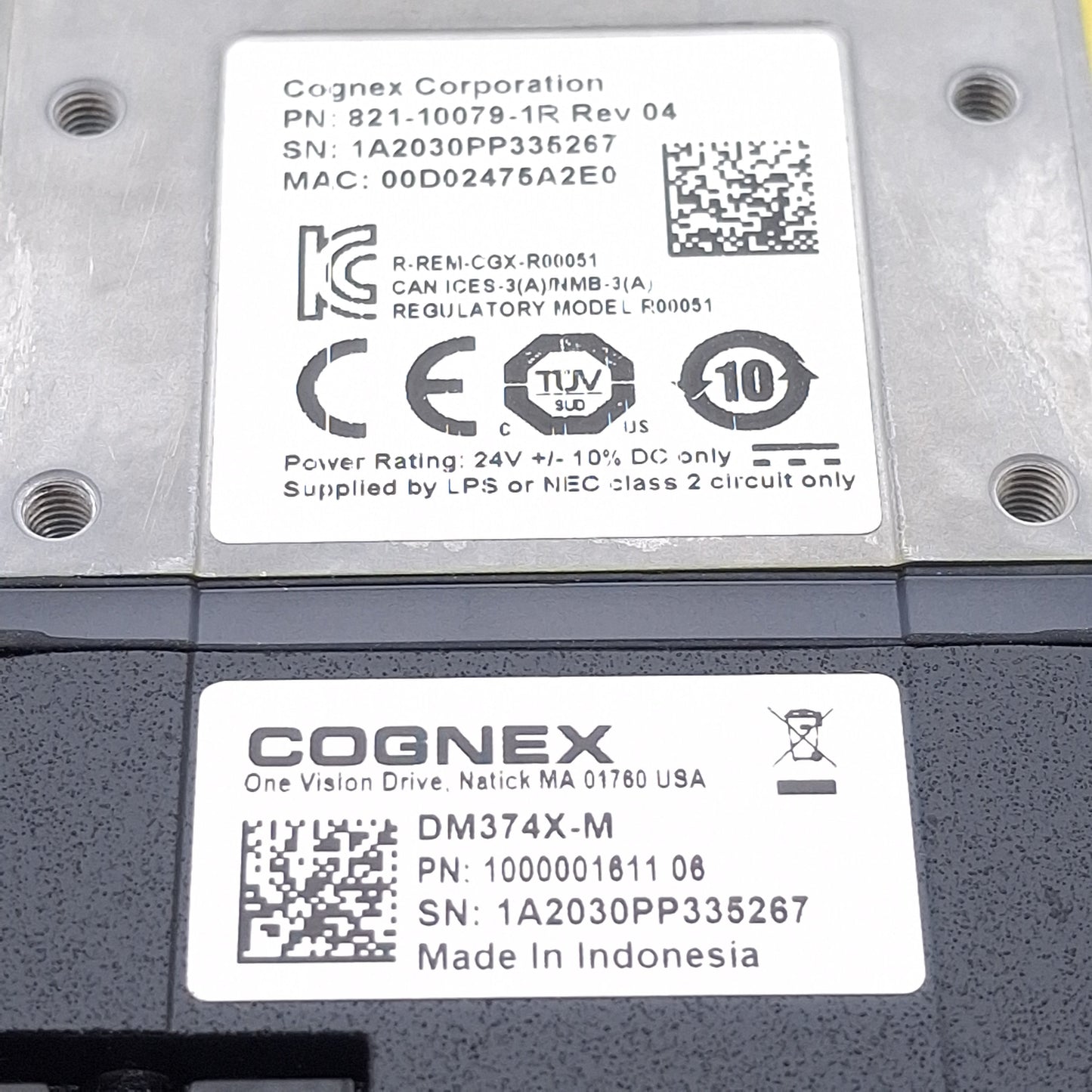 New – Open box Cognex DM374X-M DataMan Barcode Scanner, 2048x1536, 80fps, 24VDC, C-Mount