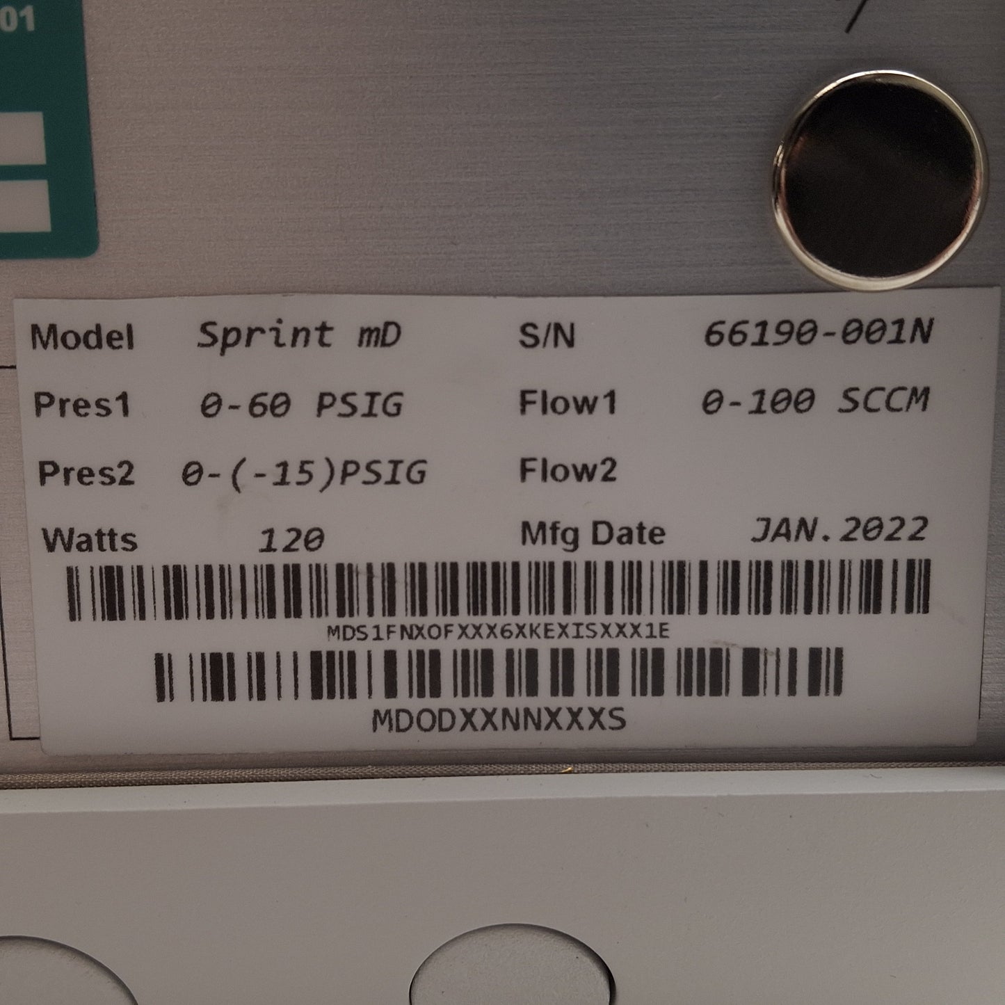 Used USON Sprint mD Single-Channel Leak Tester, Sequential Mode, 0-60psig / 0~-15psig