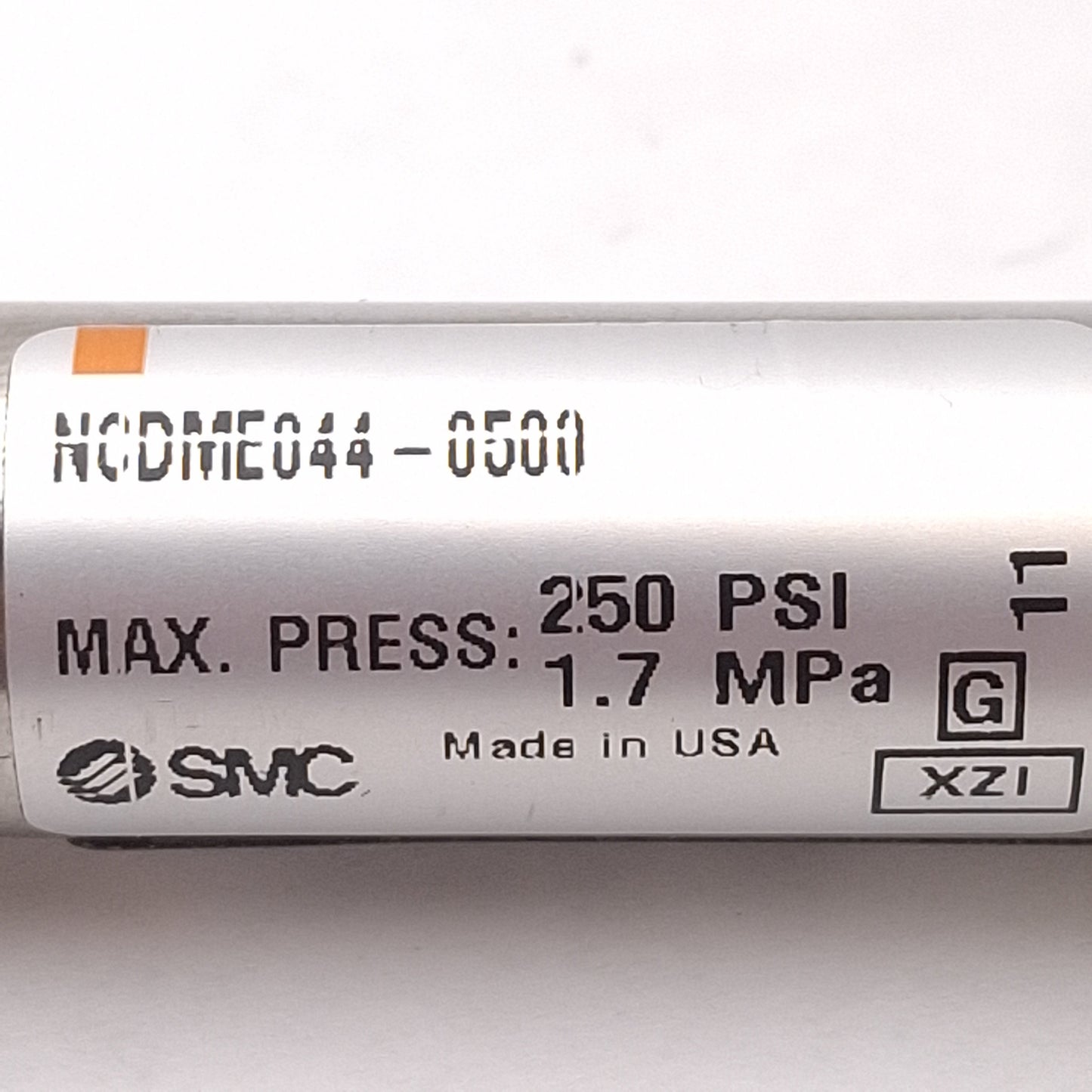 Used SMC NCDME044-0500 Stainless Steel Cylinder, ø7/16in Bore, 5in Stroke, 10-32 UNF