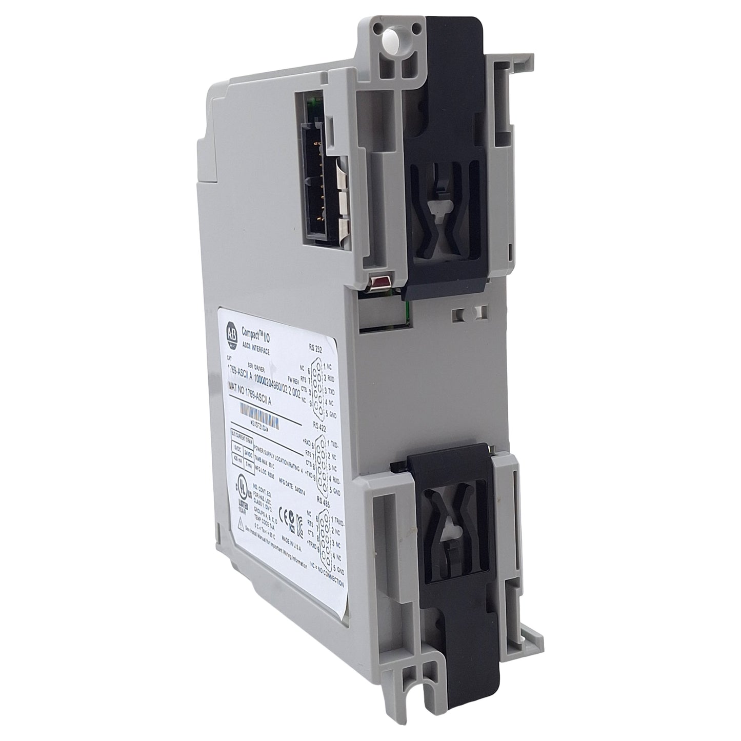 Used Allen Bradley 1769-ASCII Compact I/O Interface Module, 2-Channel, RS232/485/422