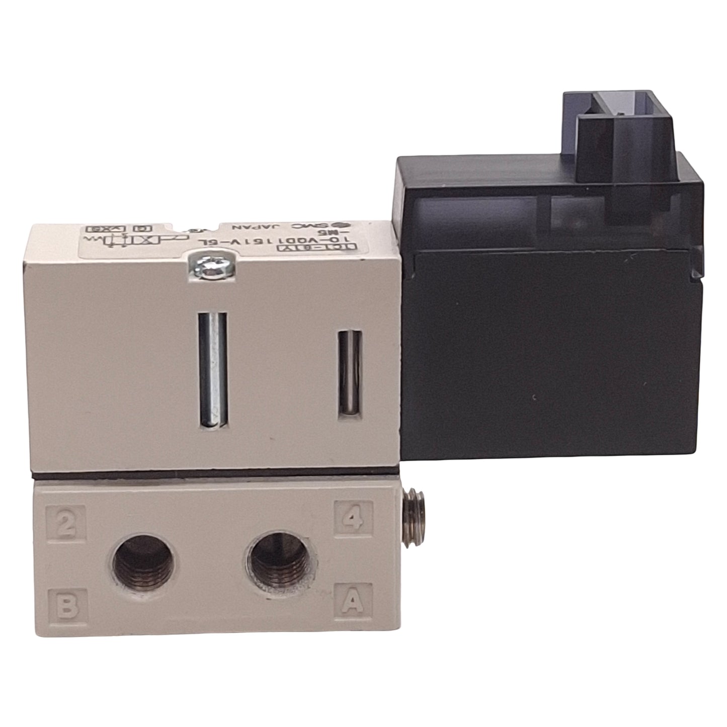Used SMC 10-VQD1151V-5L-M5 Direct Poppet Valve, 4-Port, -101.2kPa~0.7MPa, 24VDC Coil