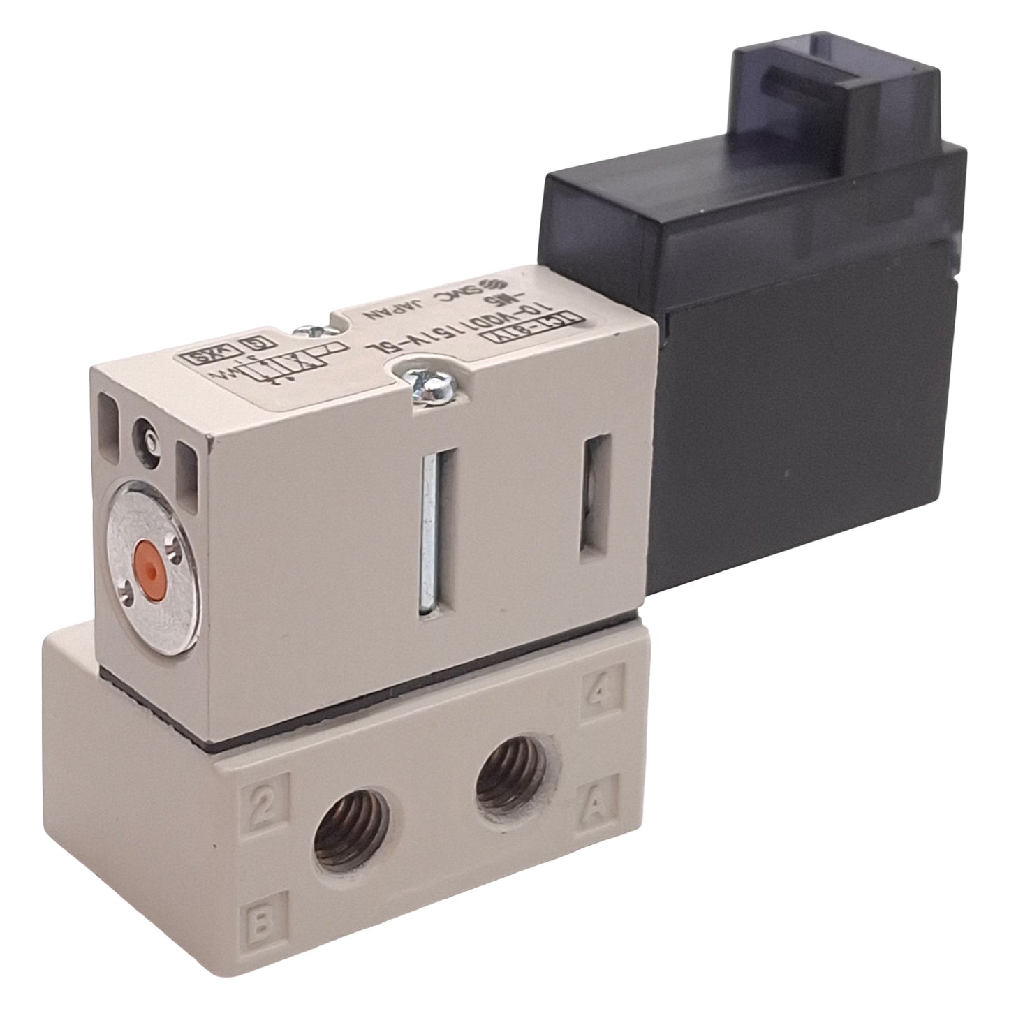Used SMC 10-VQD1151V-5L-M5 Direct Poppet Valve, 4-Port, -101.2kPa~0.7MPa, 24VDC Coil