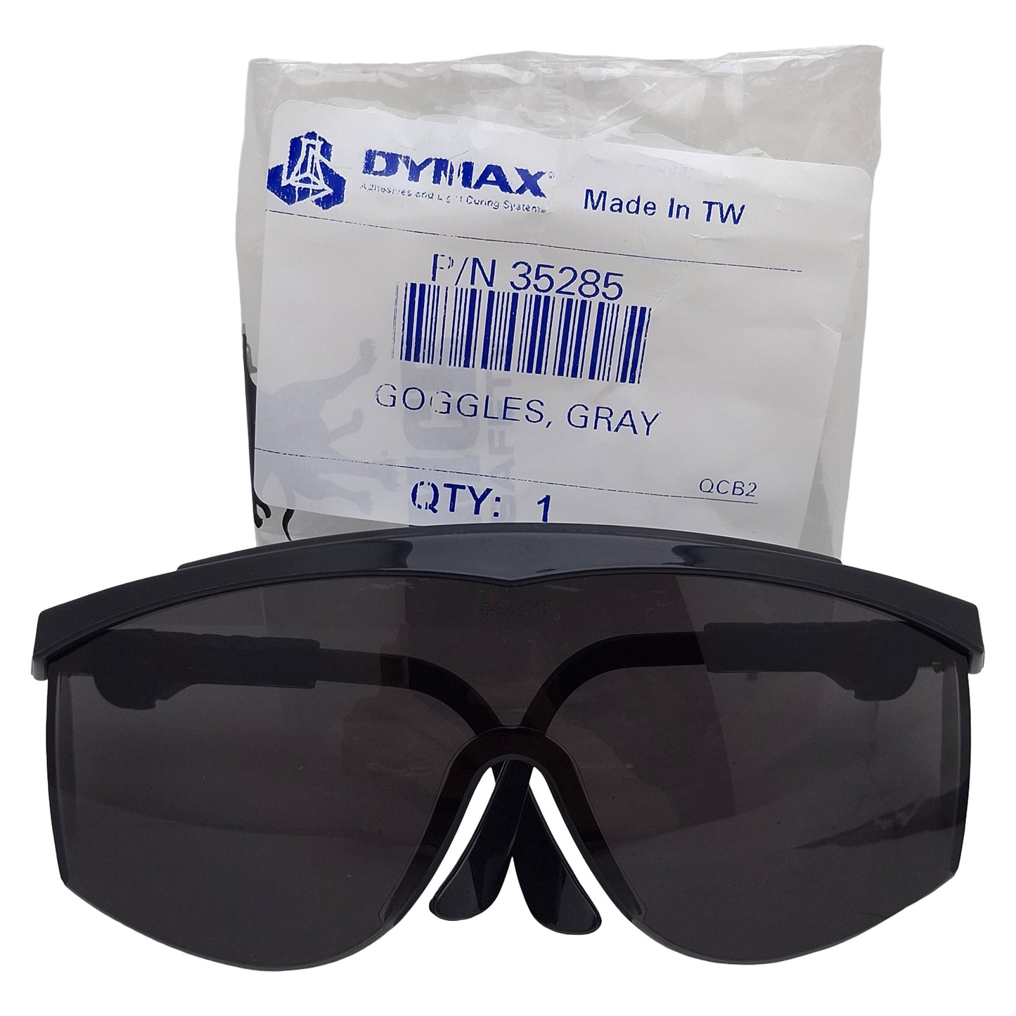New Dymax 35285 UV Protective Gray Tinted Safety Goggles, 13VLT%, Duramass