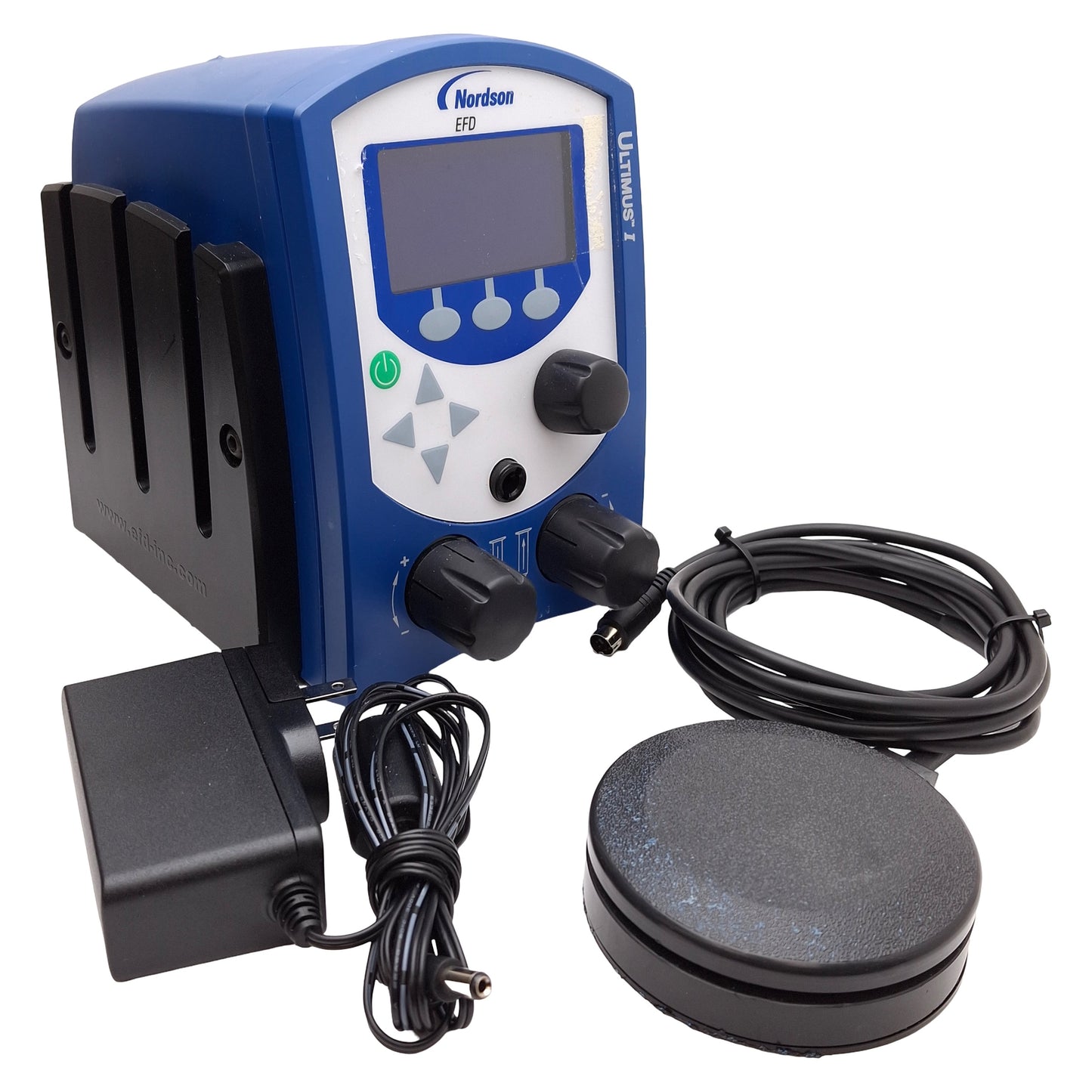 Used Nordson EFD 7017041 Ultimus I Fluid Dispenser w/ Foot Switch & Adapter, 0-100psi