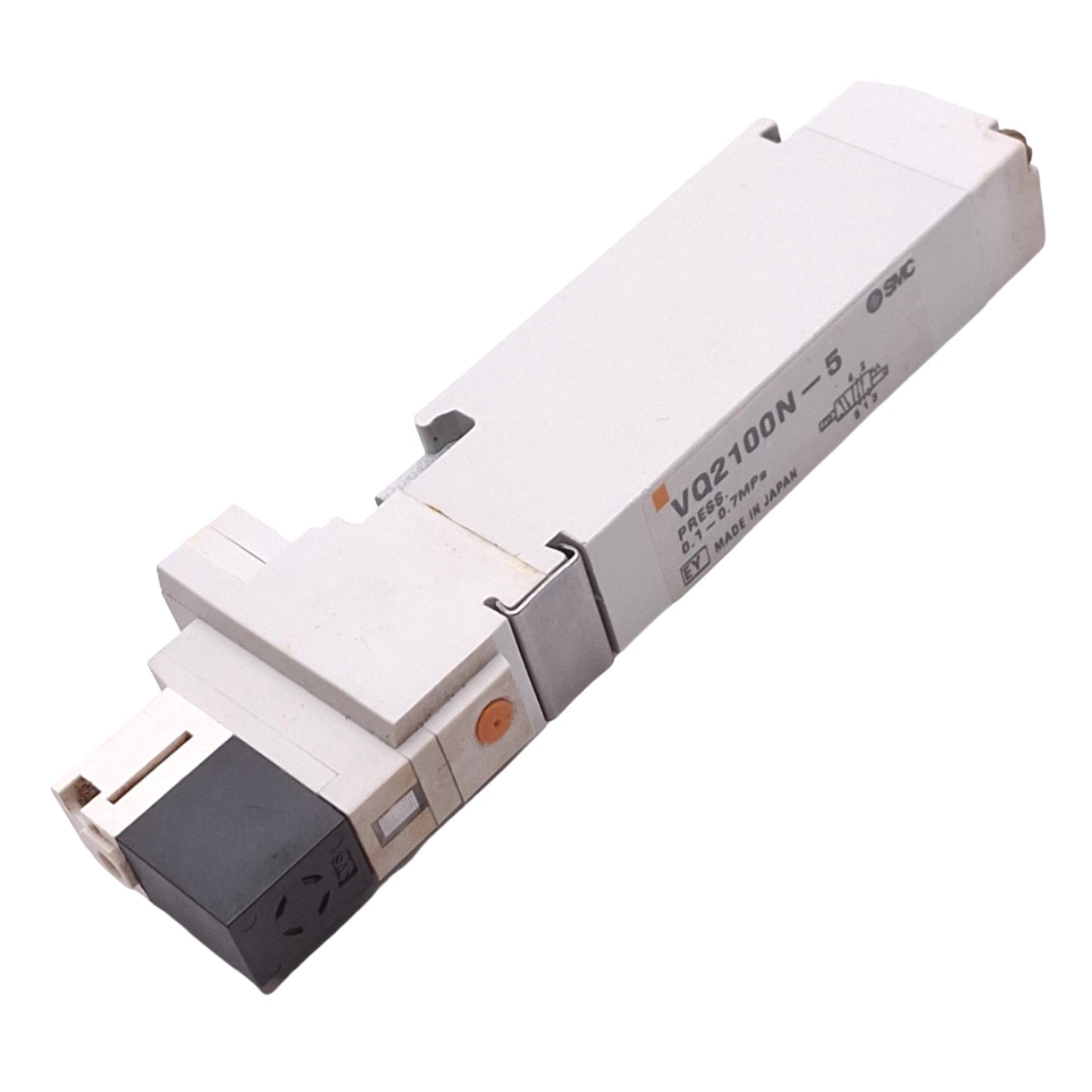 Used SMC VQ2100N-5 Solenoid Valve, 5-Port 2-Position, 0.1-0.7MPa, 24VDC Coil
