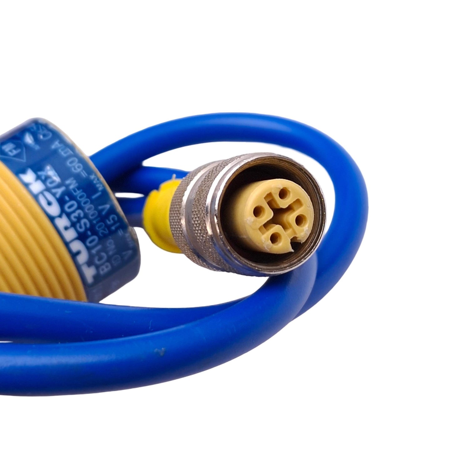 Used Turck BC10-S30-Y0X Proximity Sensor, 10mm Range, 15VDC, M30x1.5, M12 4-Pin