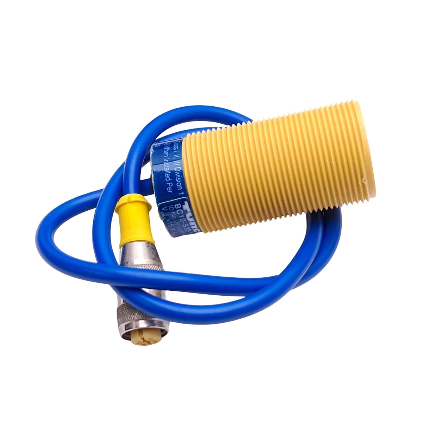 Used Turck BC10-S30-Y0X Proximity Sensor, 10mm Range, 15VDC, M30x1.5, M12 4-Pin