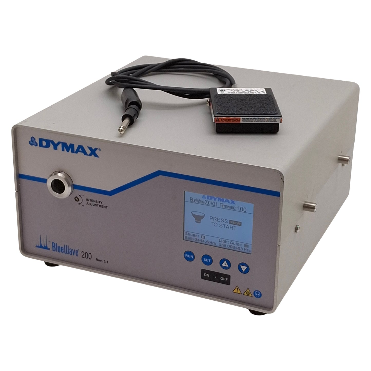 Used Dymax BlueWave 200 V3.1 UV Curing Spot Lamp, 200W 280-450nm, 100-240VAC