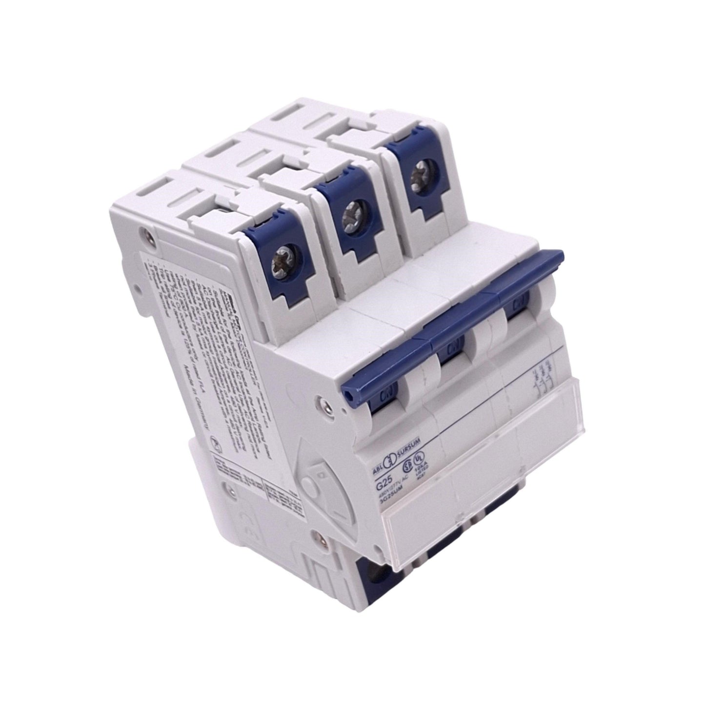 New Altech 3G25UM Circuit Breaker, 3-Pole, 25A, 480Y/277 VAC Max, DIN Rail