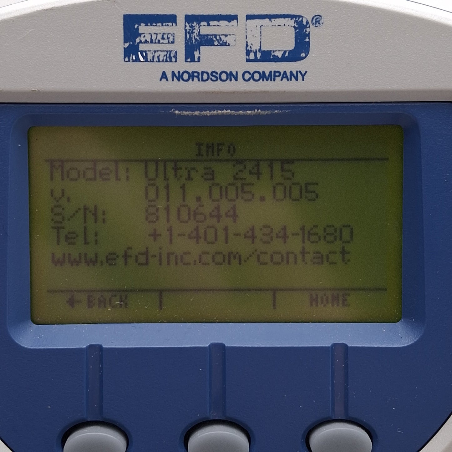 Used Nordson EFD 7002003 Ultra 2415 Fluid Dispenser w/ Foot Switch & Adapter 0-15psi