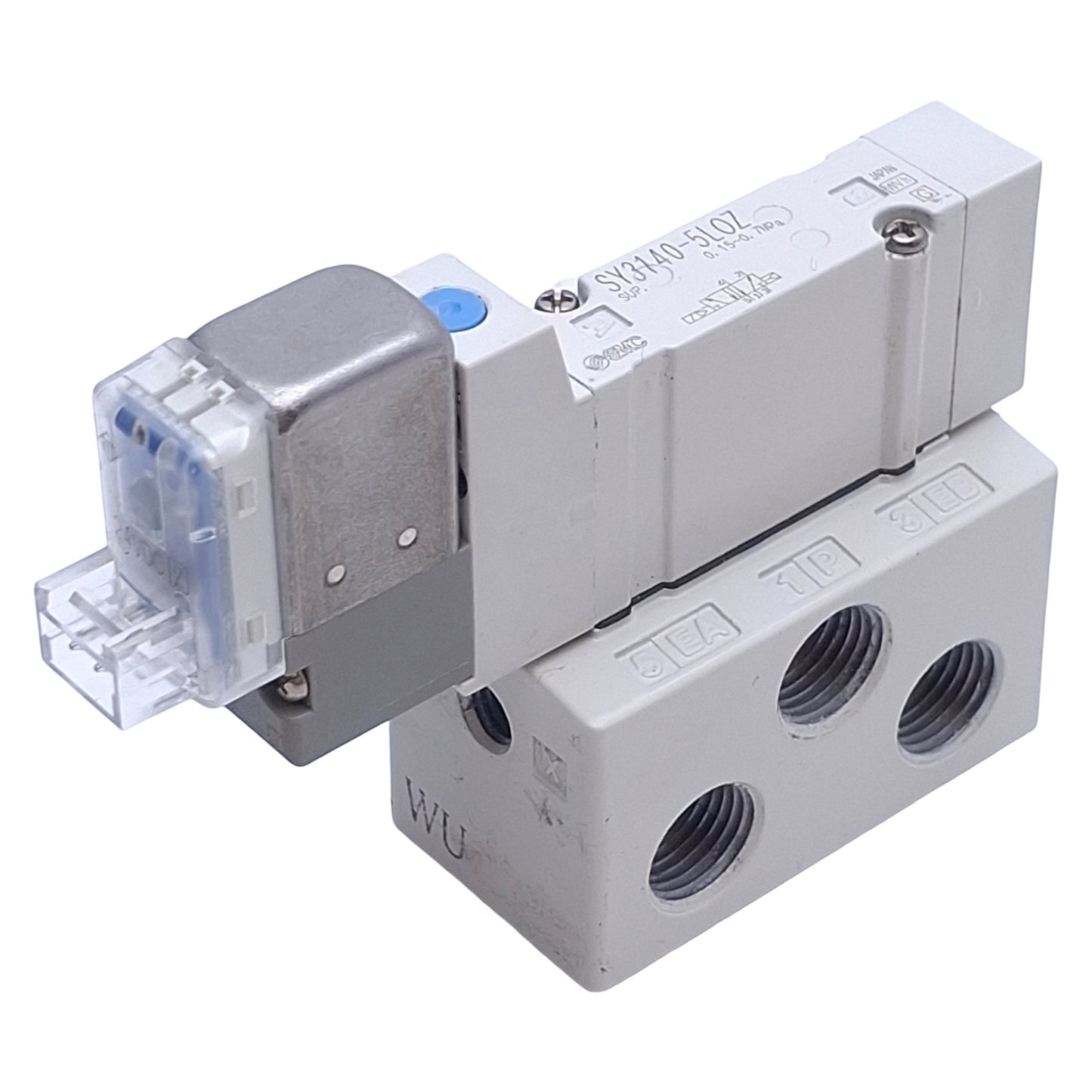 Used SMC SY3140-5LOZ-01T Solenoid Valve, 5-Port 2-Position, 24VDC *Missing Lead Wire*