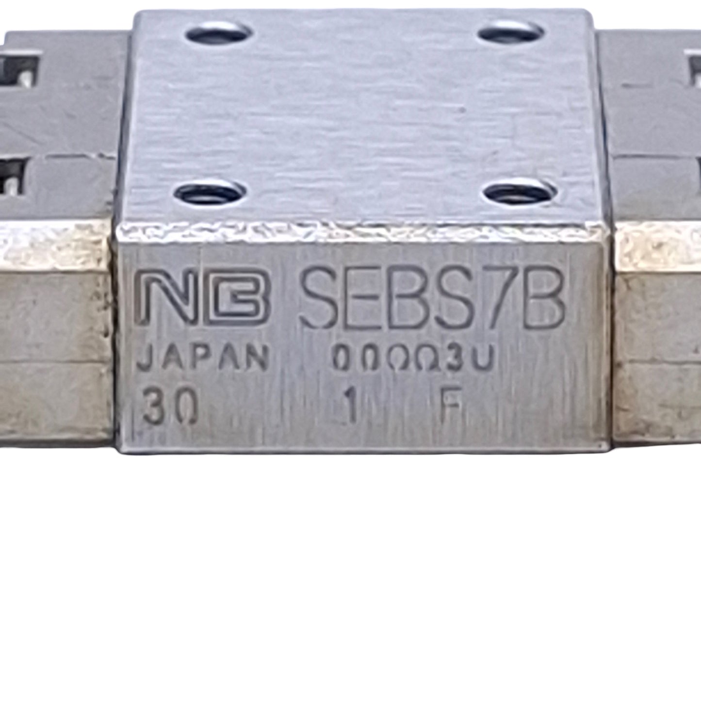 Used Nippon Bearing SEBS7B Linear Guide Rail w/2x Ball Bearing Carriage, 501mm Rail