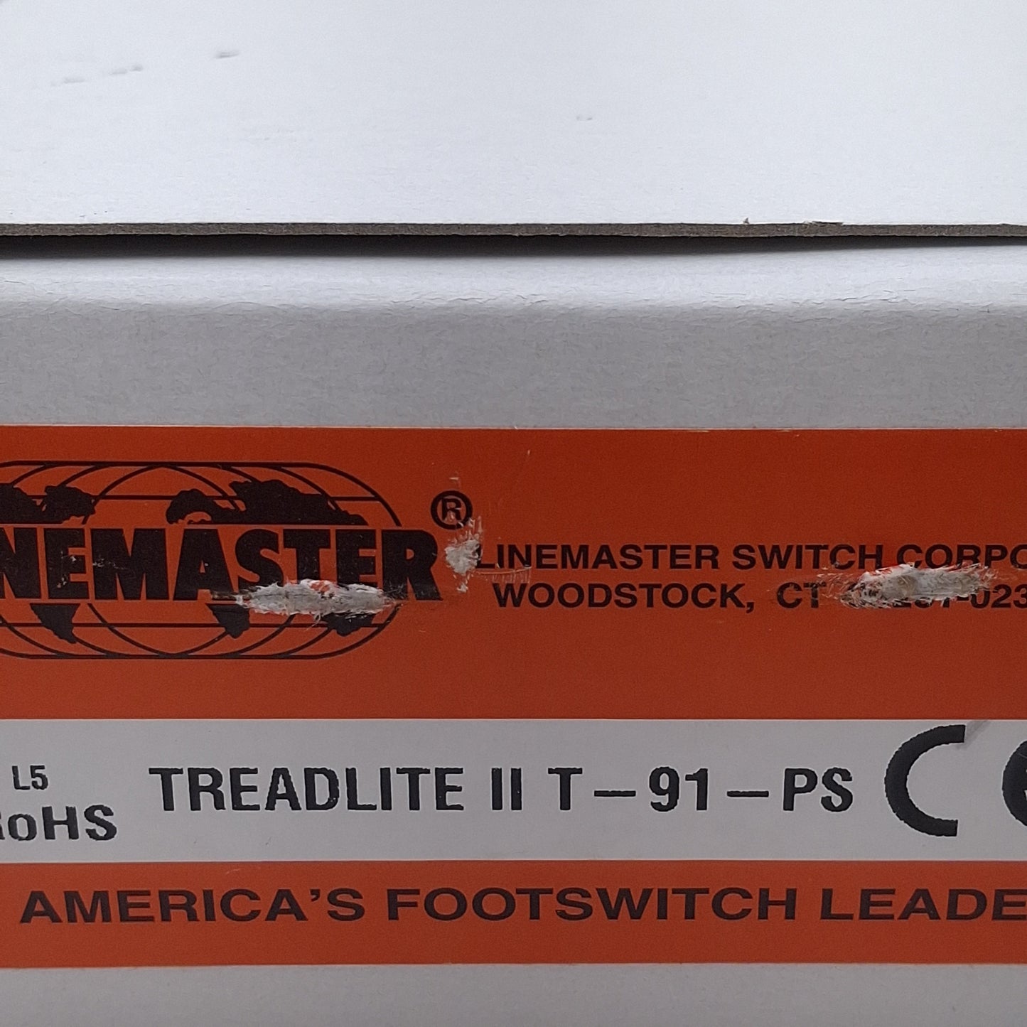 New Linemaster T-91-PS Momentary Foot Pedal Switch, SPDT, 3A 30VAC, 1/4in Mono Plug