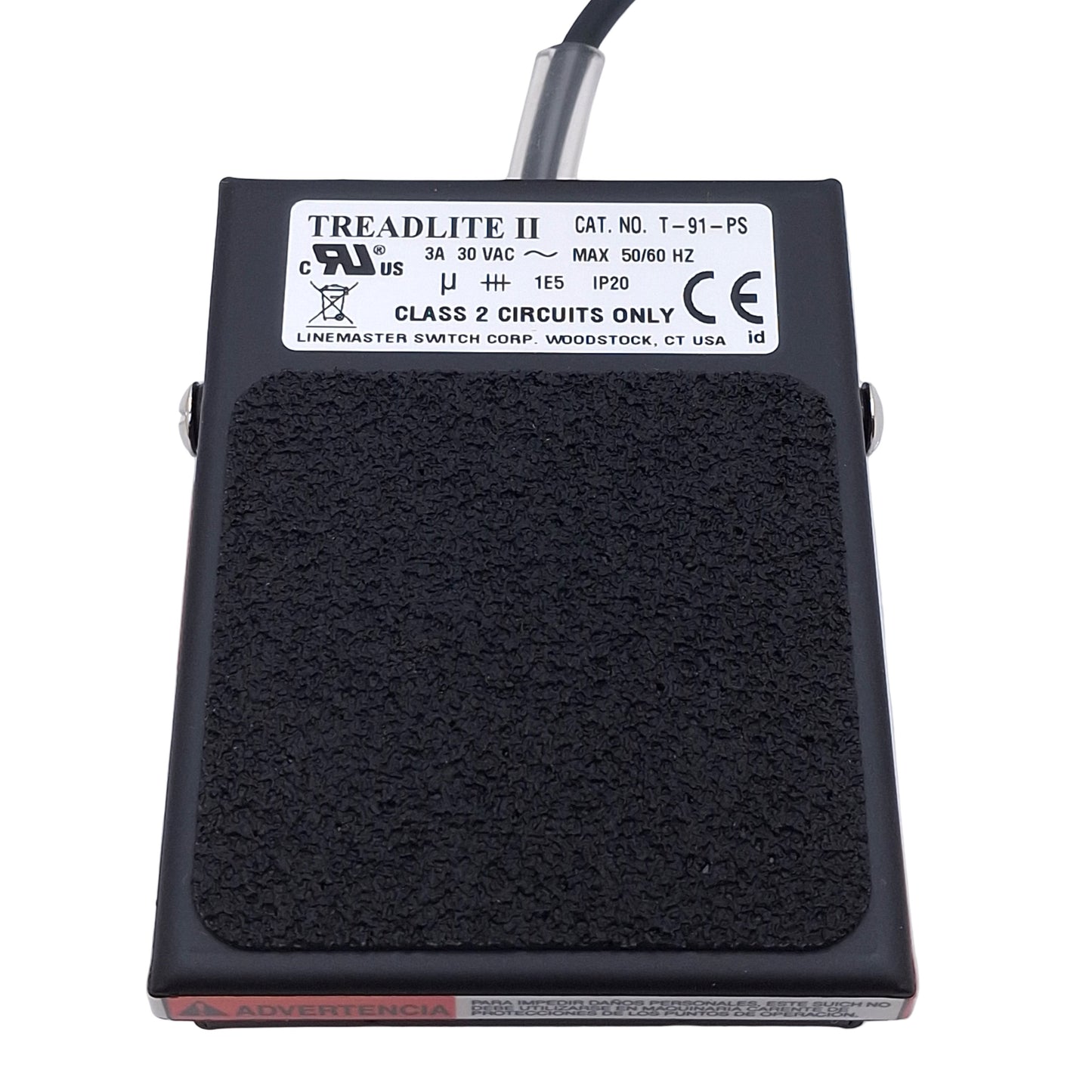 New Linemaster T-91-PS Momentary Foot Pedal Switch, SPDT, 3A 30VAC, 1/4in Mono Plug
